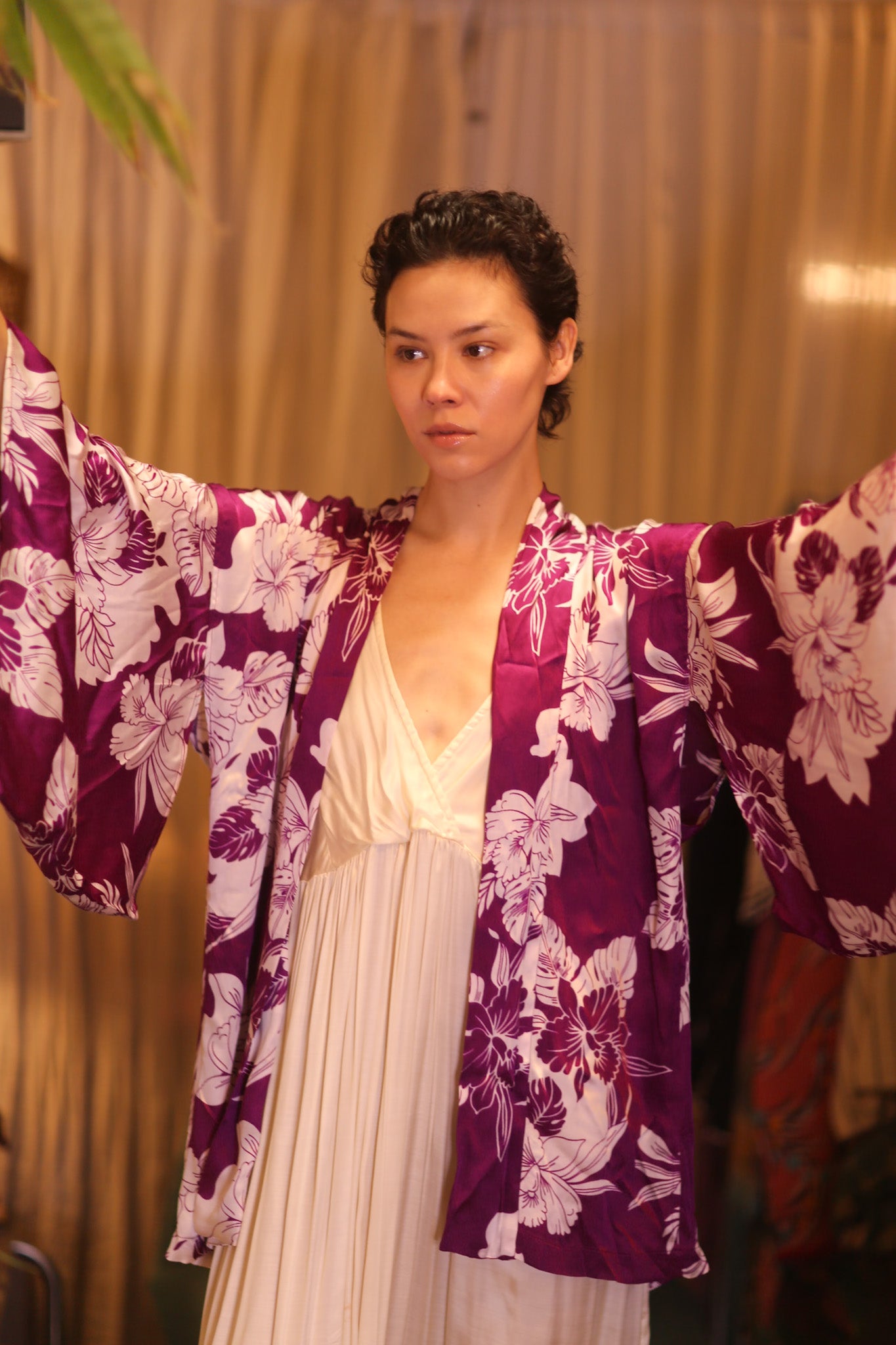 SILK SHORT WINGS KIMONO SPRING