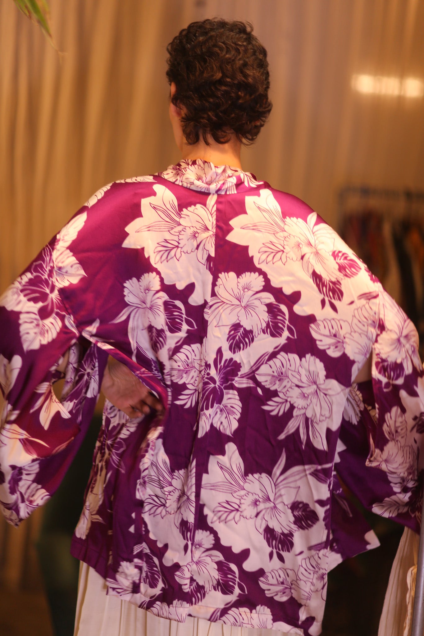 SILK SHORT WINGS KIMONO SPRING