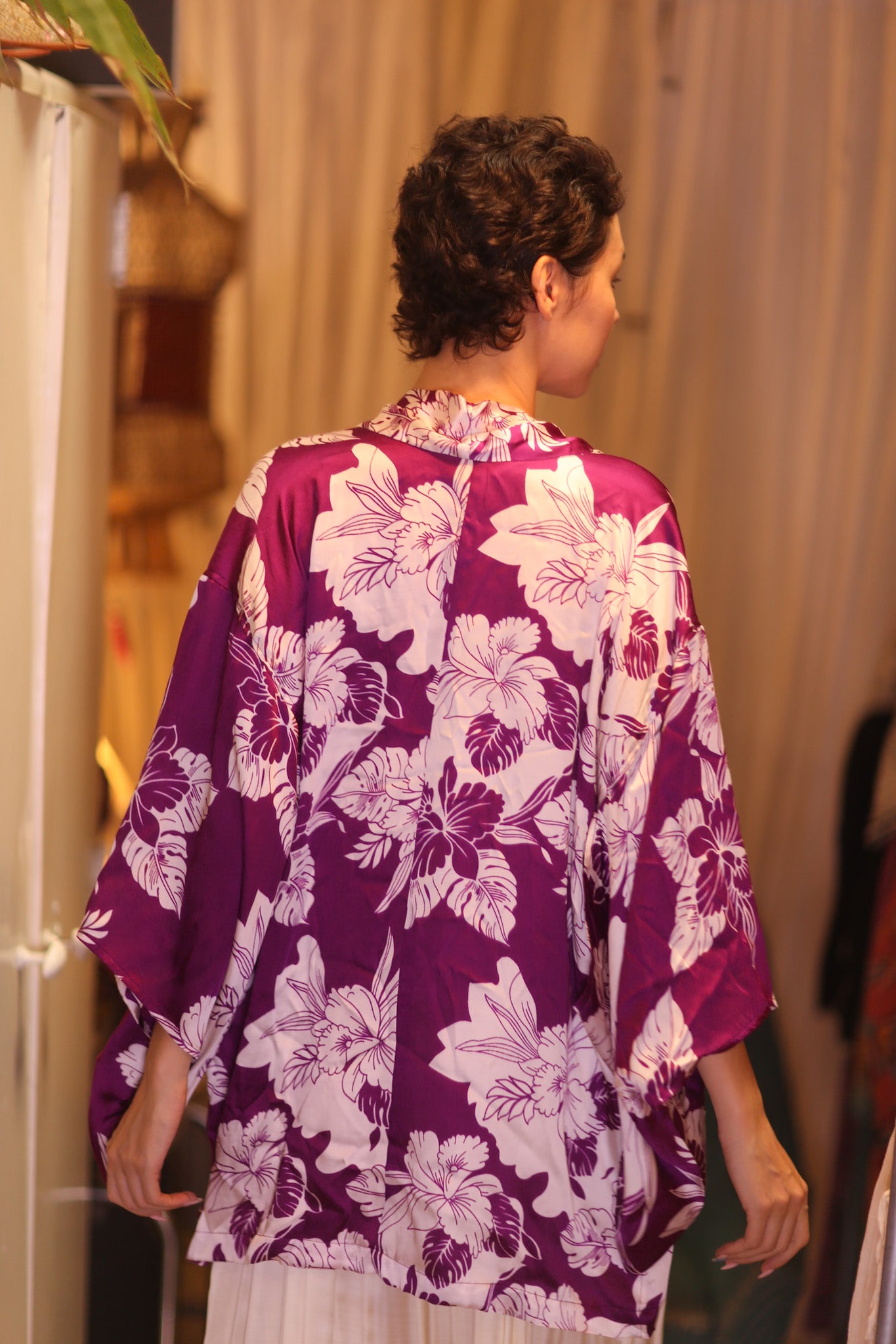 SILK SHORT WINGS KIMONO SPRING