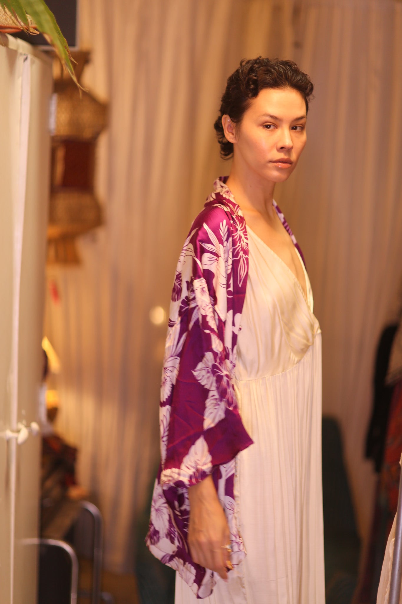 SILK SHORT WINGS KIMONO SPRING