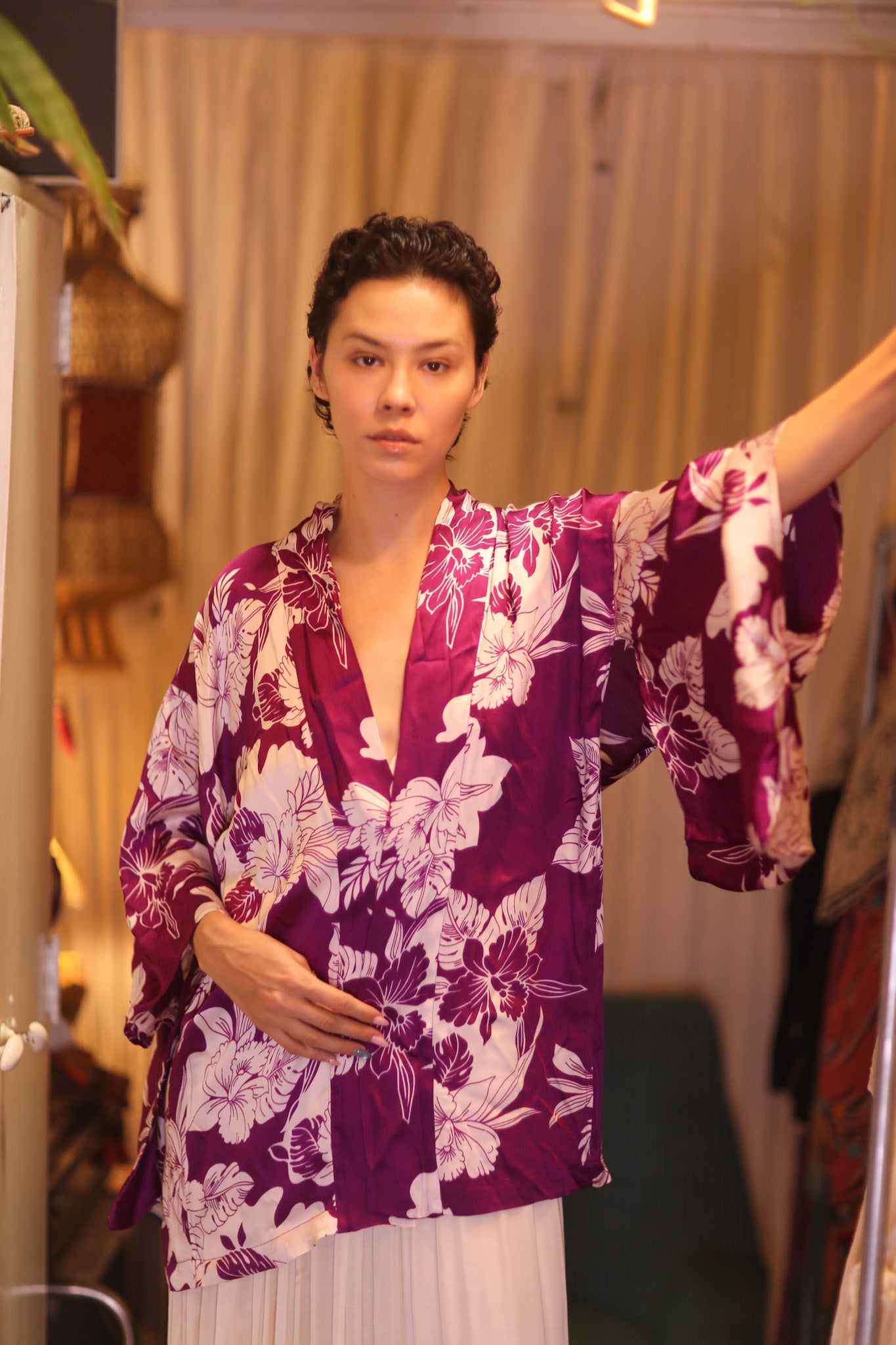 SILK SHORT WINGS KIMONO SPRING