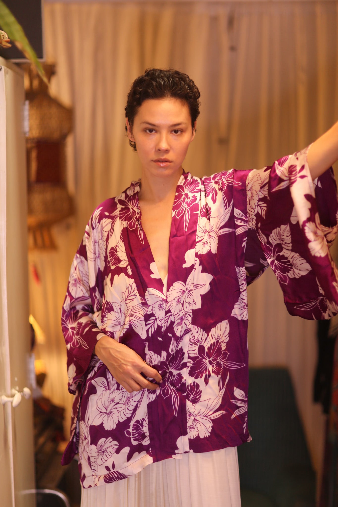 SILK SHORT WINGS KIMONO SPRING