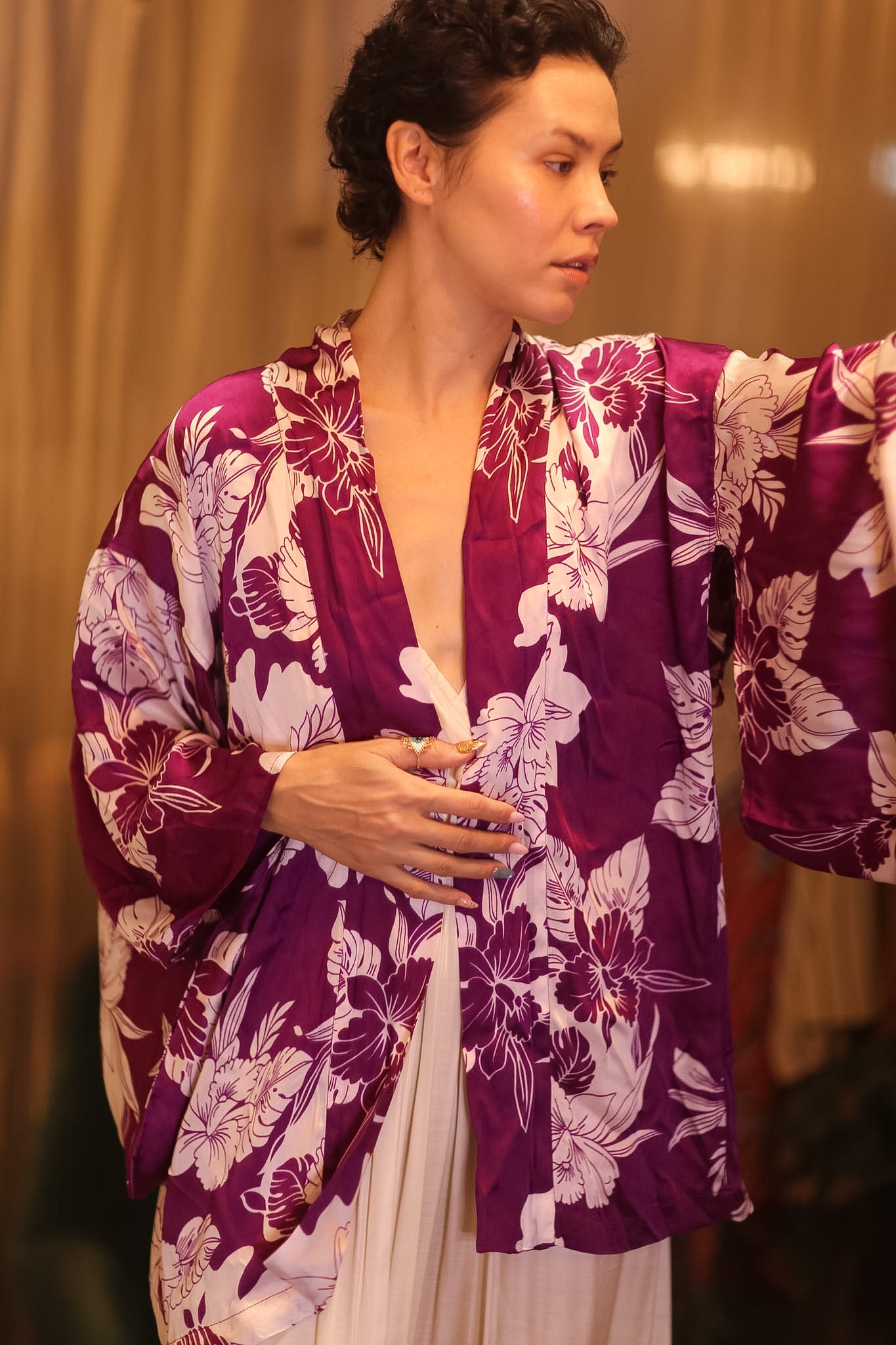 SILK SHORT WINGS KIMONO SPRING