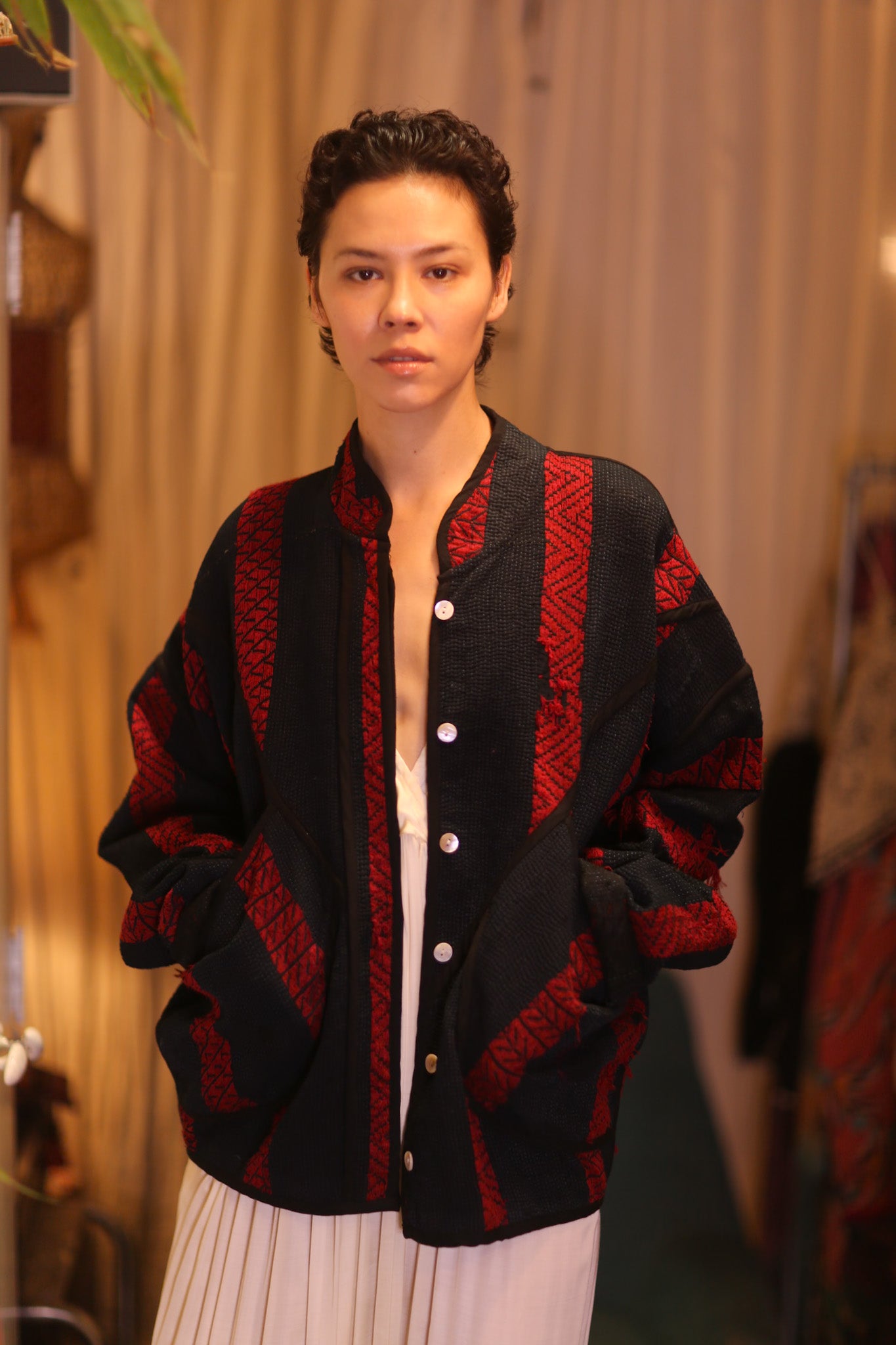 EMBROIDERED KANTHA JACKET SUH