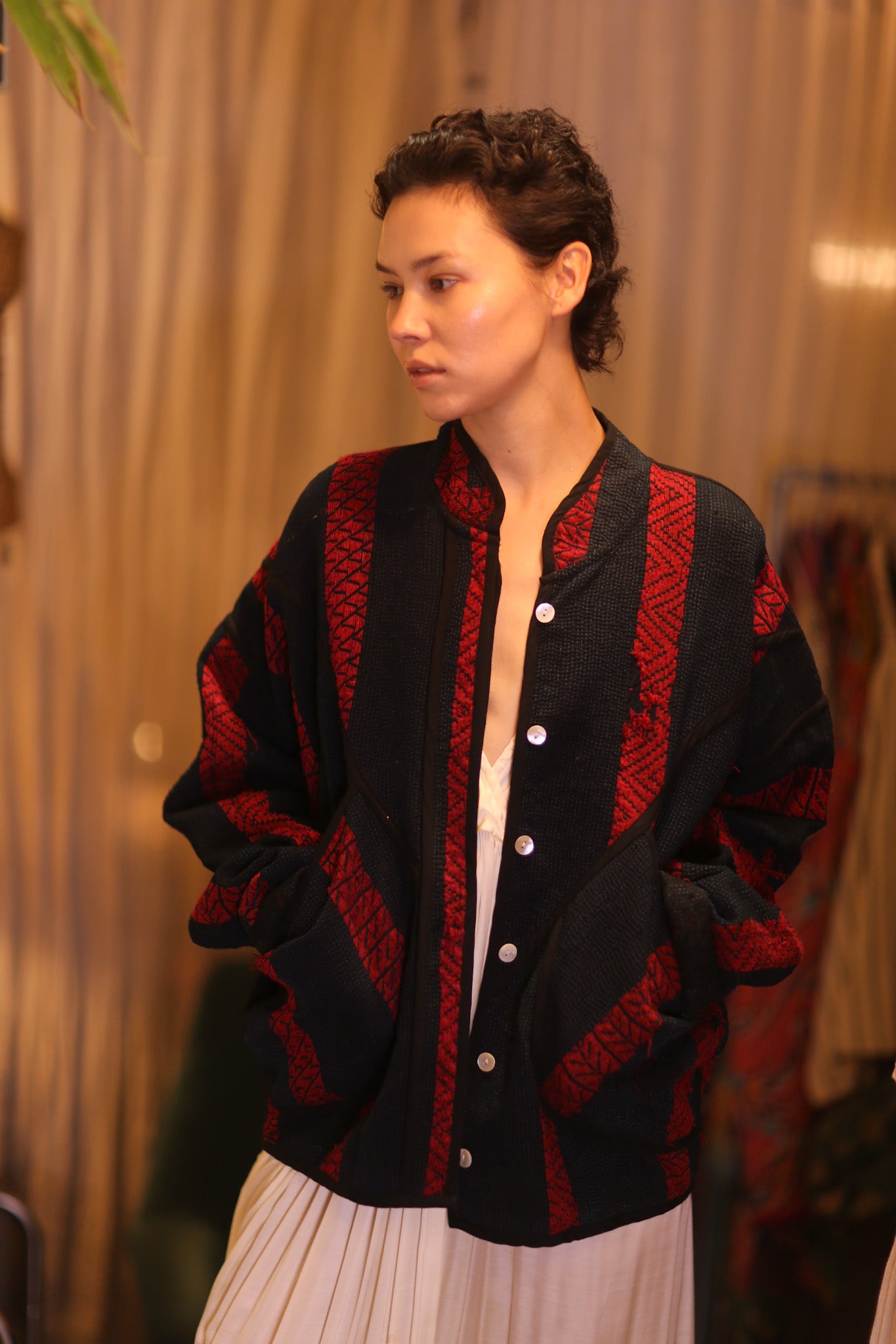 EMBROIDERED KANTHA JACKET SUH