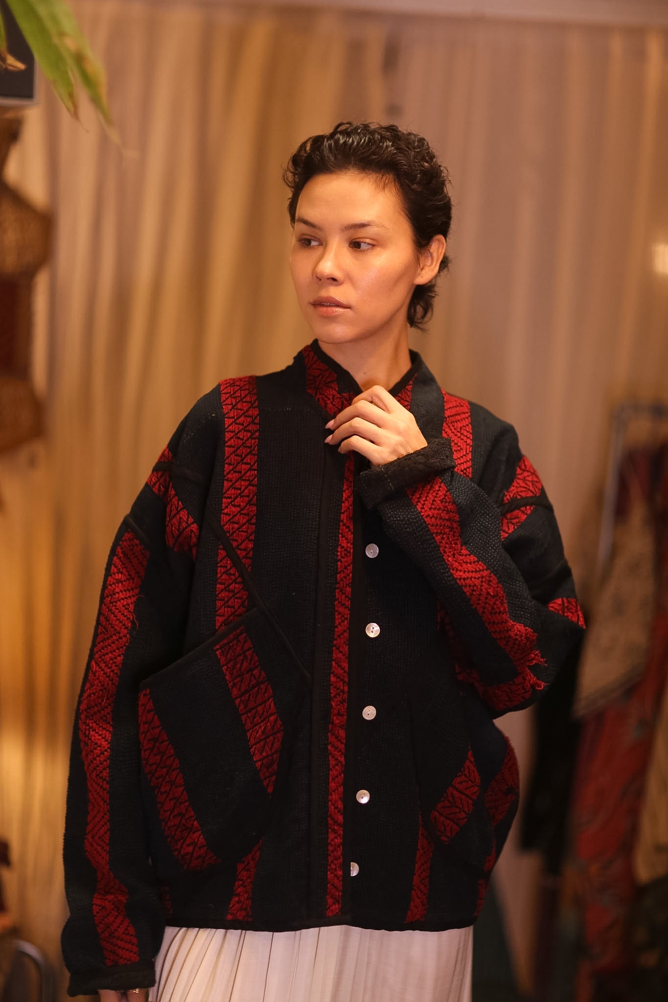 EMBROIDERED KANTHA JACKET SUH