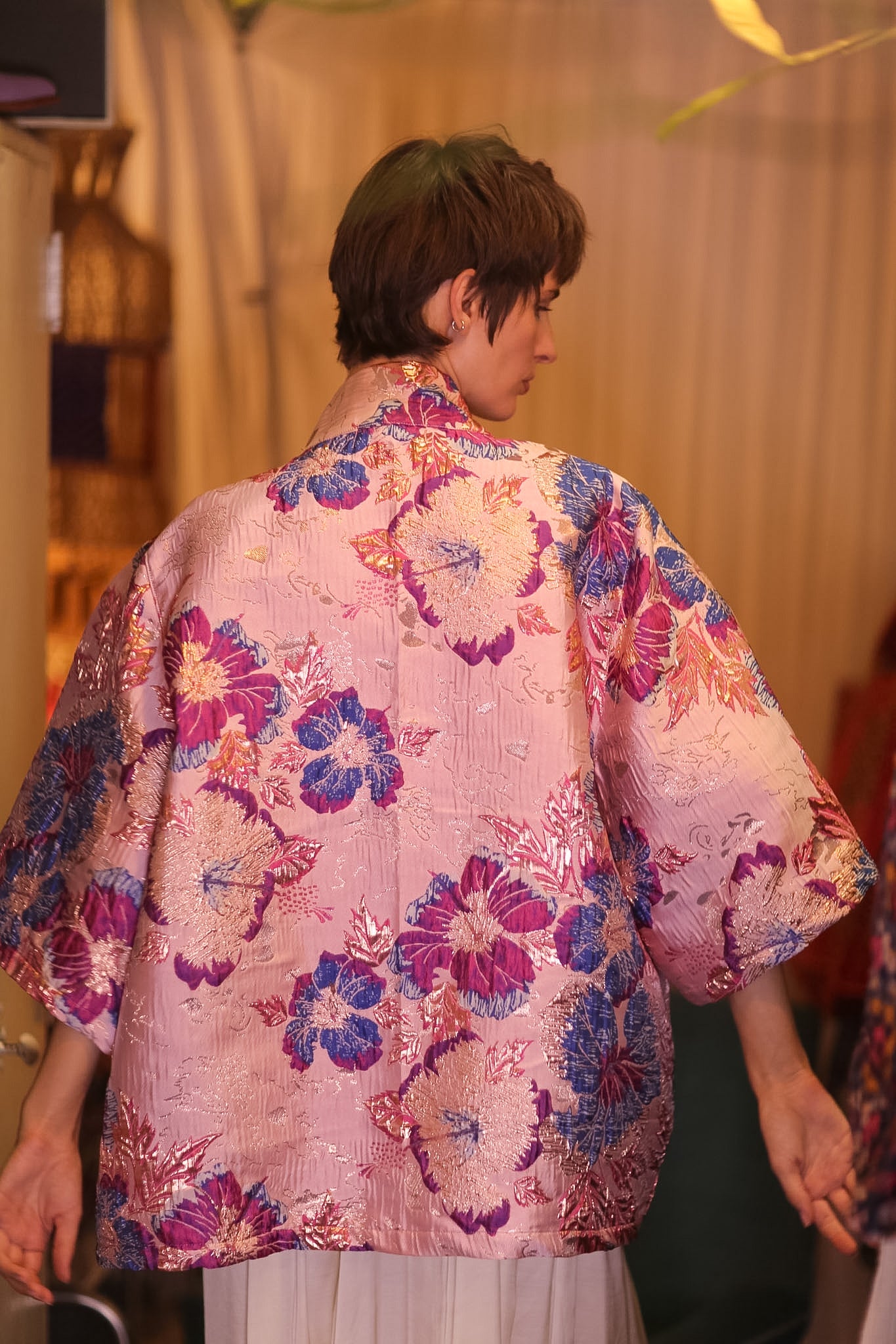 JACQUARD SHORT KIMONO LAVELLE