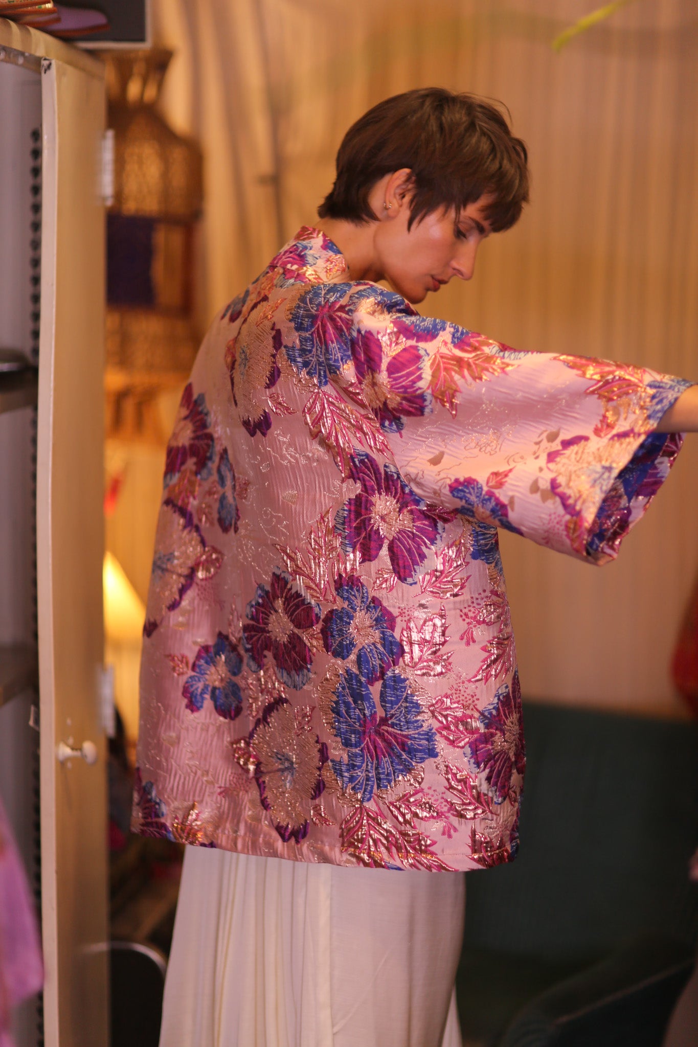 JACQUARD SHORT KIMONO LAVELLE