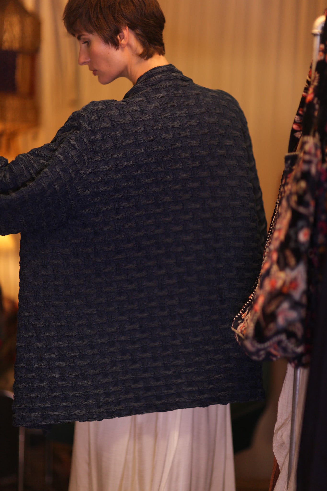 DARKJAPANESE PREMIUM DENIM SHORT KIMONO HTAYAN