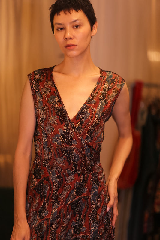 SILK WRAP DRESS GABRIELE PADA