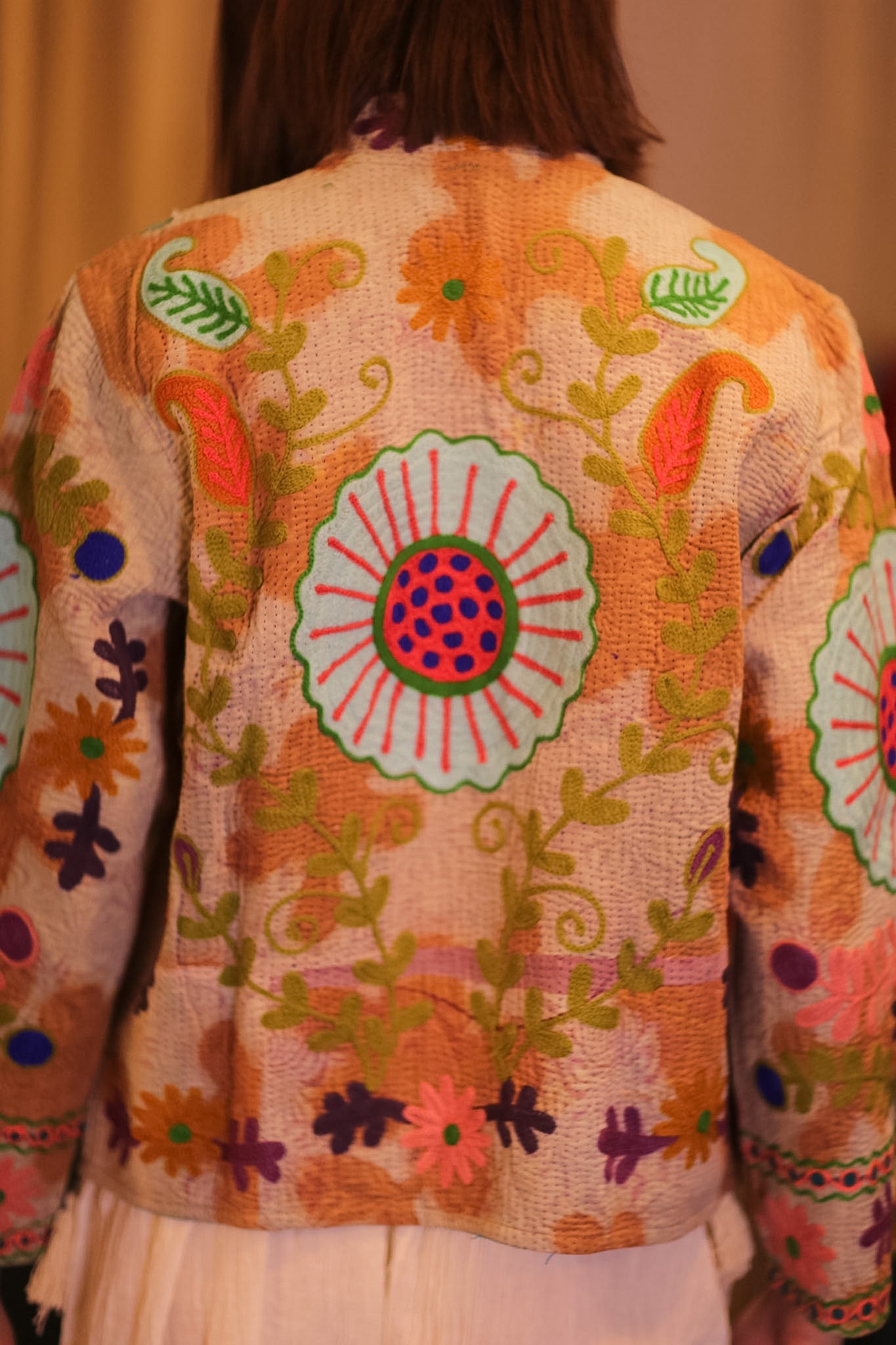 EMBROIDERED KANTHA SHORT JACKET INGRID KYARPAN