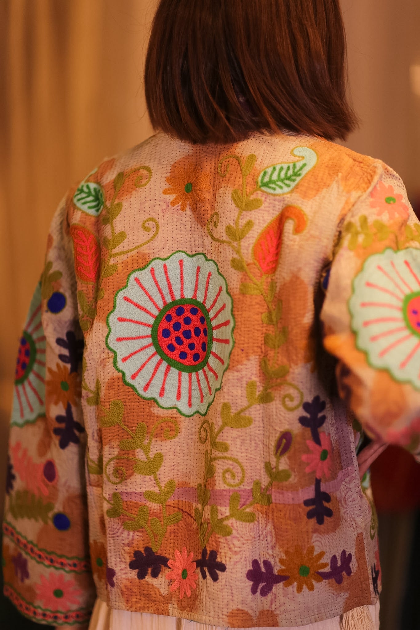 EMBROIDERED KANTHA SHORT JACKET INGRID KYARPAN