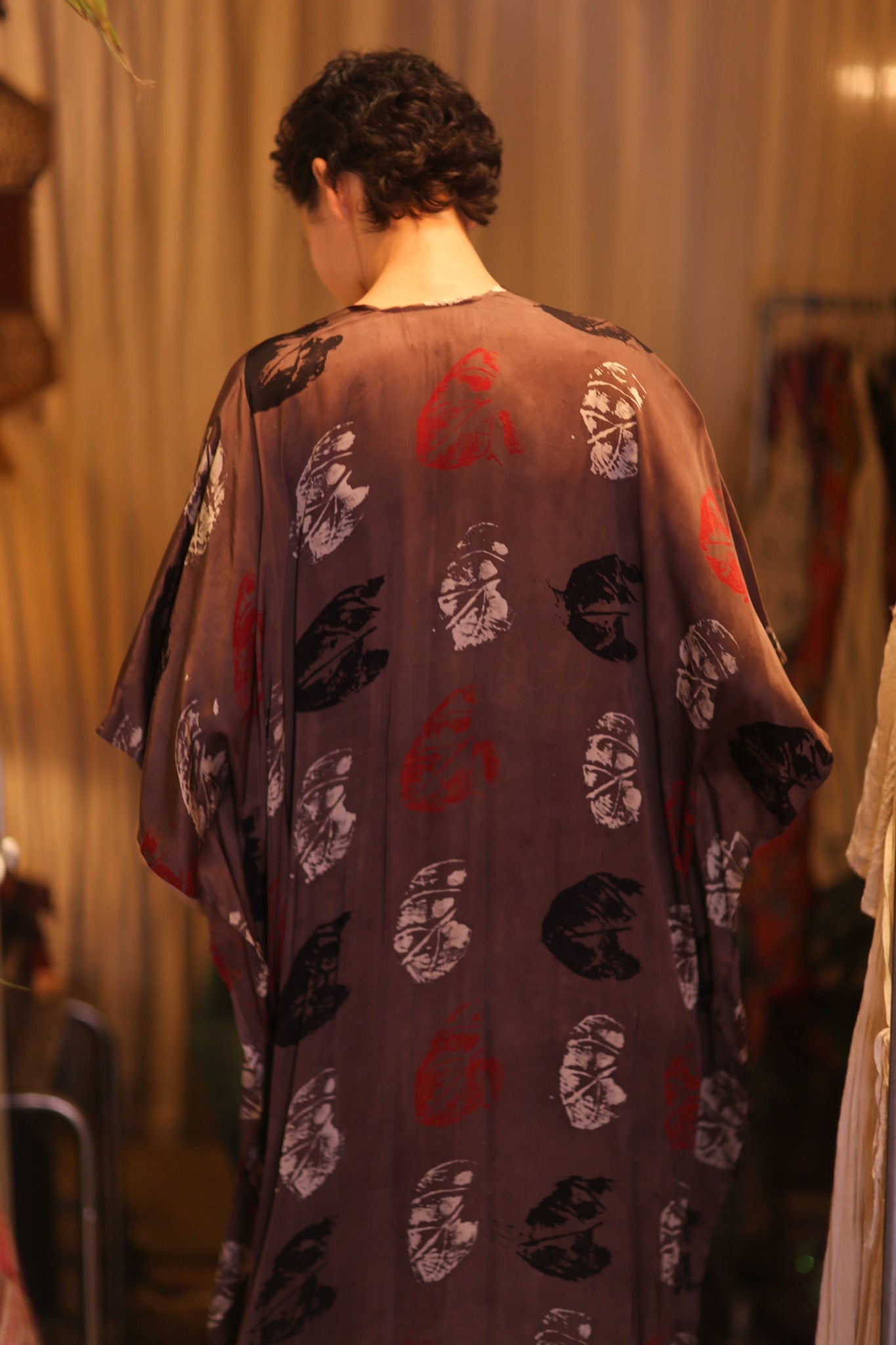 SILK LONG KIMONO WITH BELT NIKO