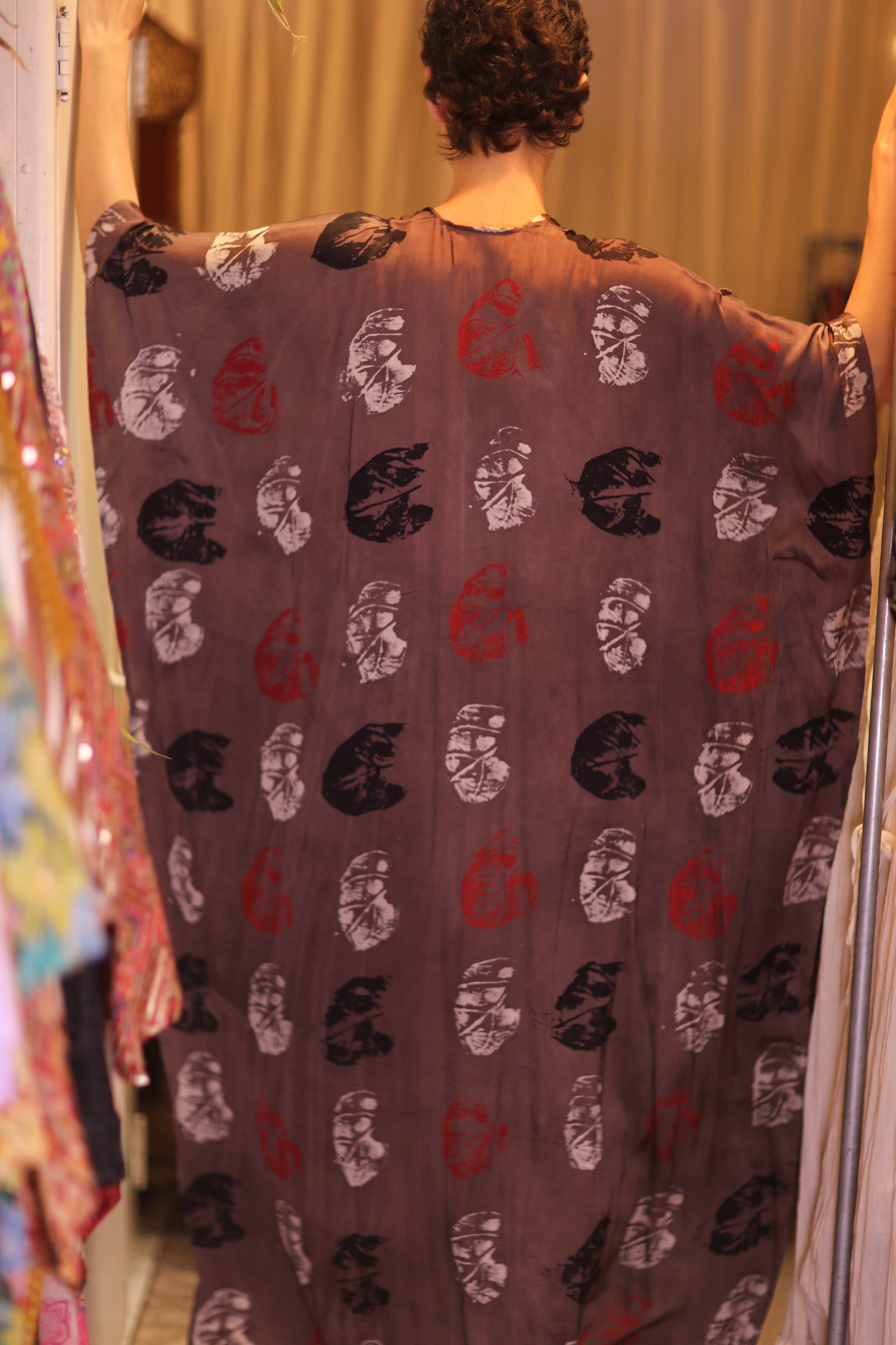 SILK LONG KIMONO WITH BELT NIKO