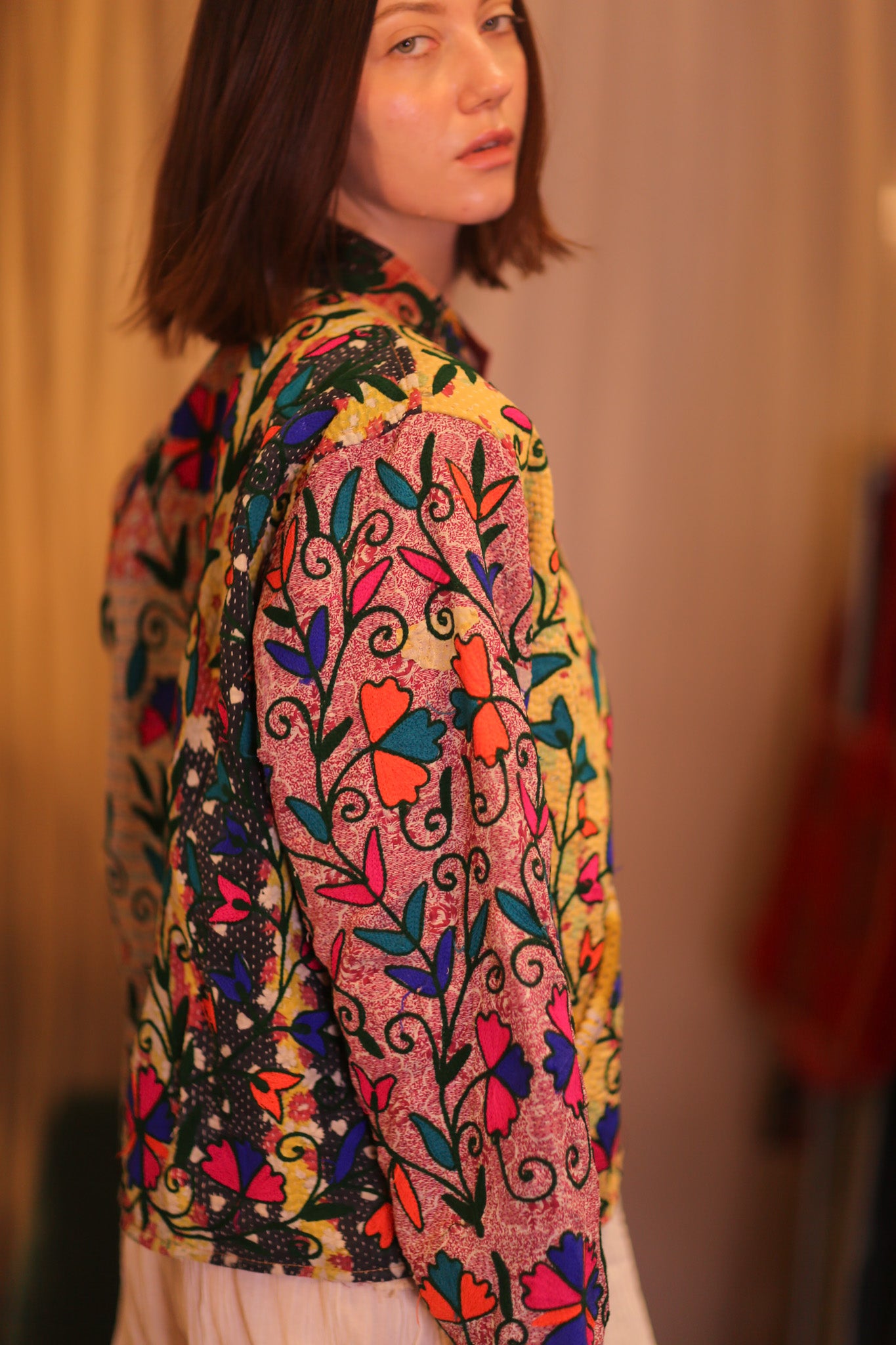 EMBROIDERED KANTHA SHORTJACKET INGRID PAUNGPE