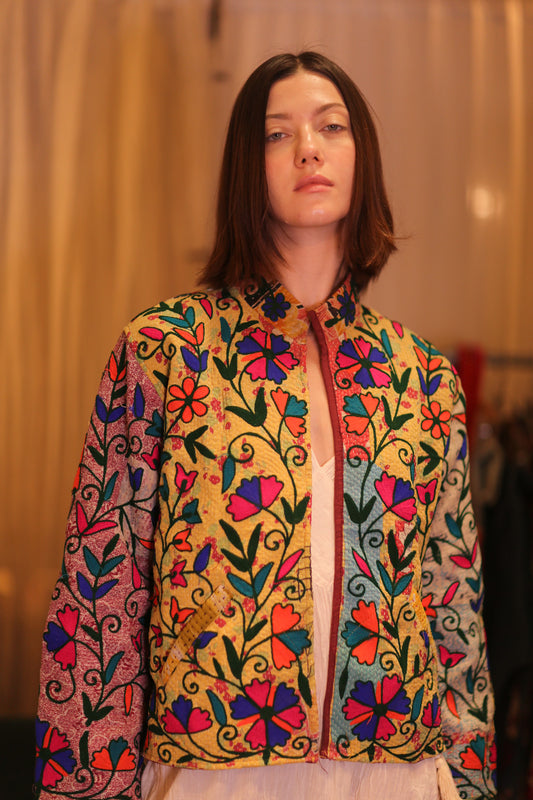 EMBROIDERED KANTHA SHORTJACKET INGRID PAUNGPE