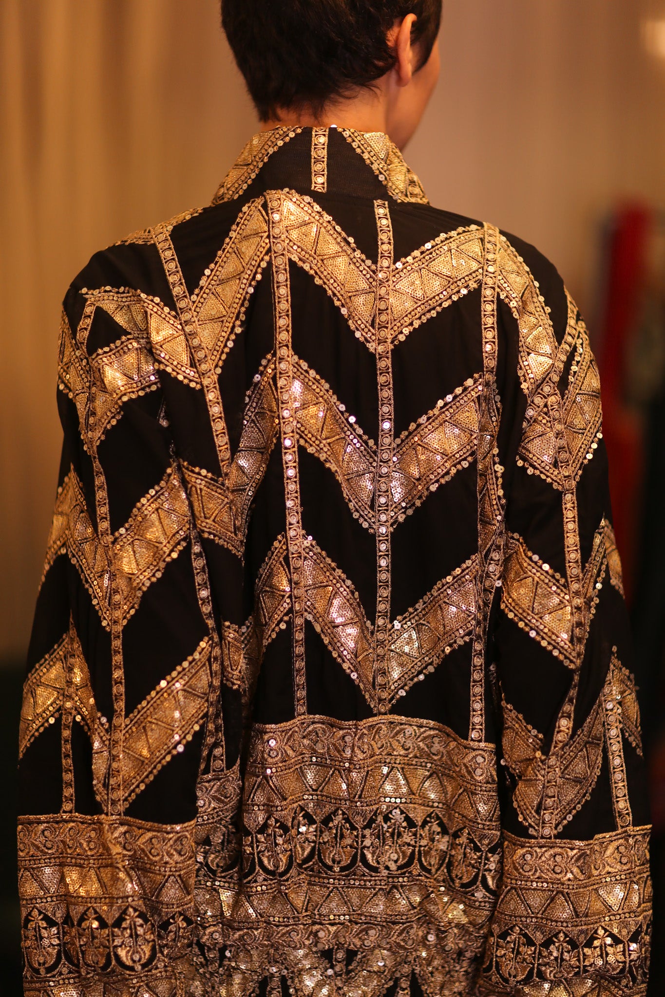 OVERSIZED EMBROIDERED SILK BOMBER JACKET WONMIN