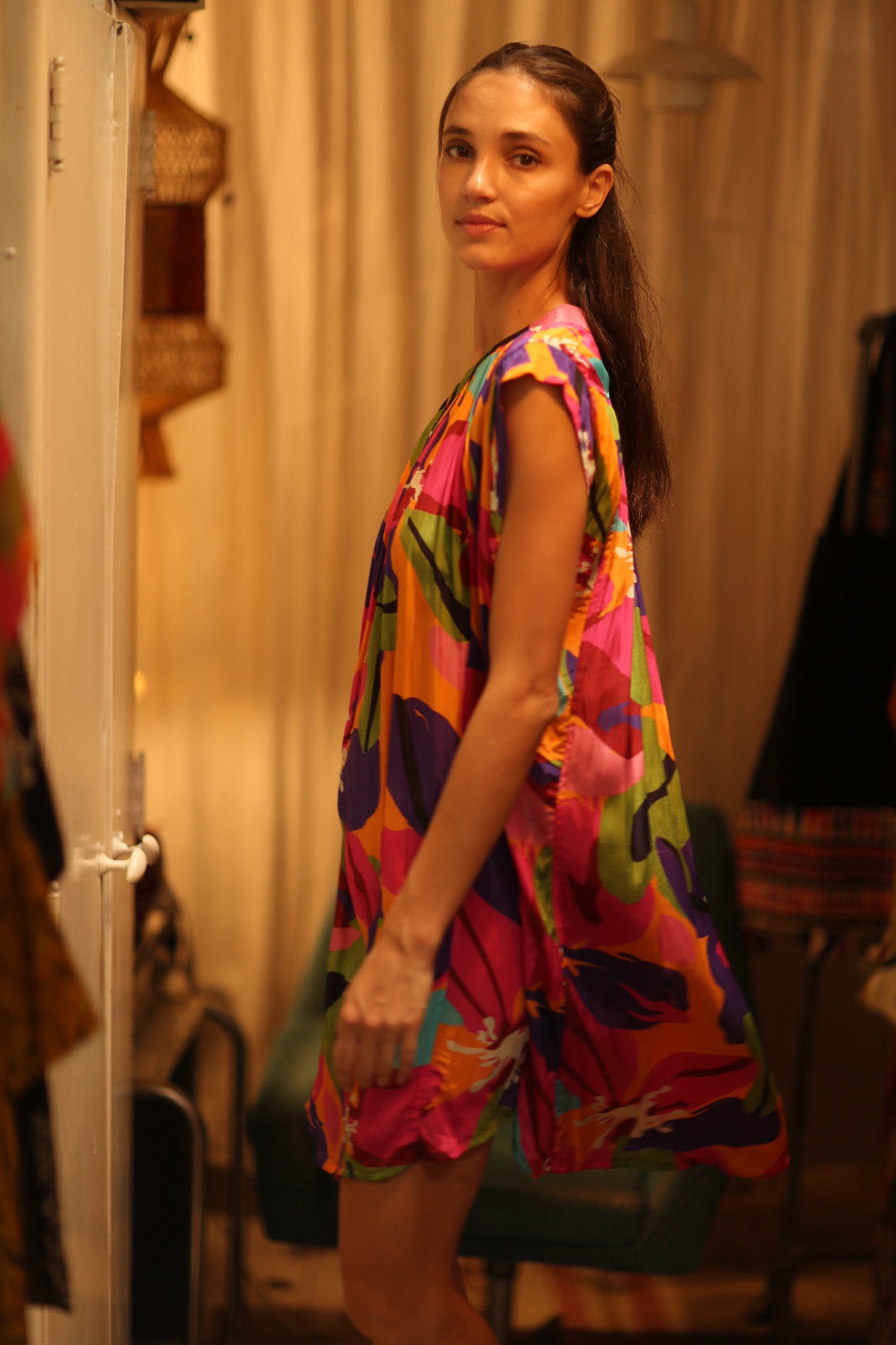 SILK DRESS MARY COLOR BOMB