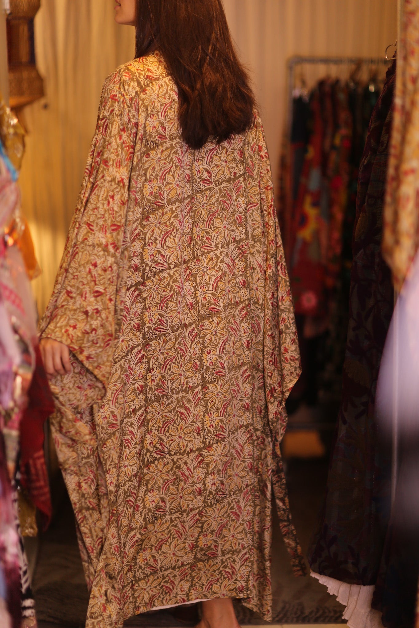 WING KIMONO PINA YELLOW CAMELLIA