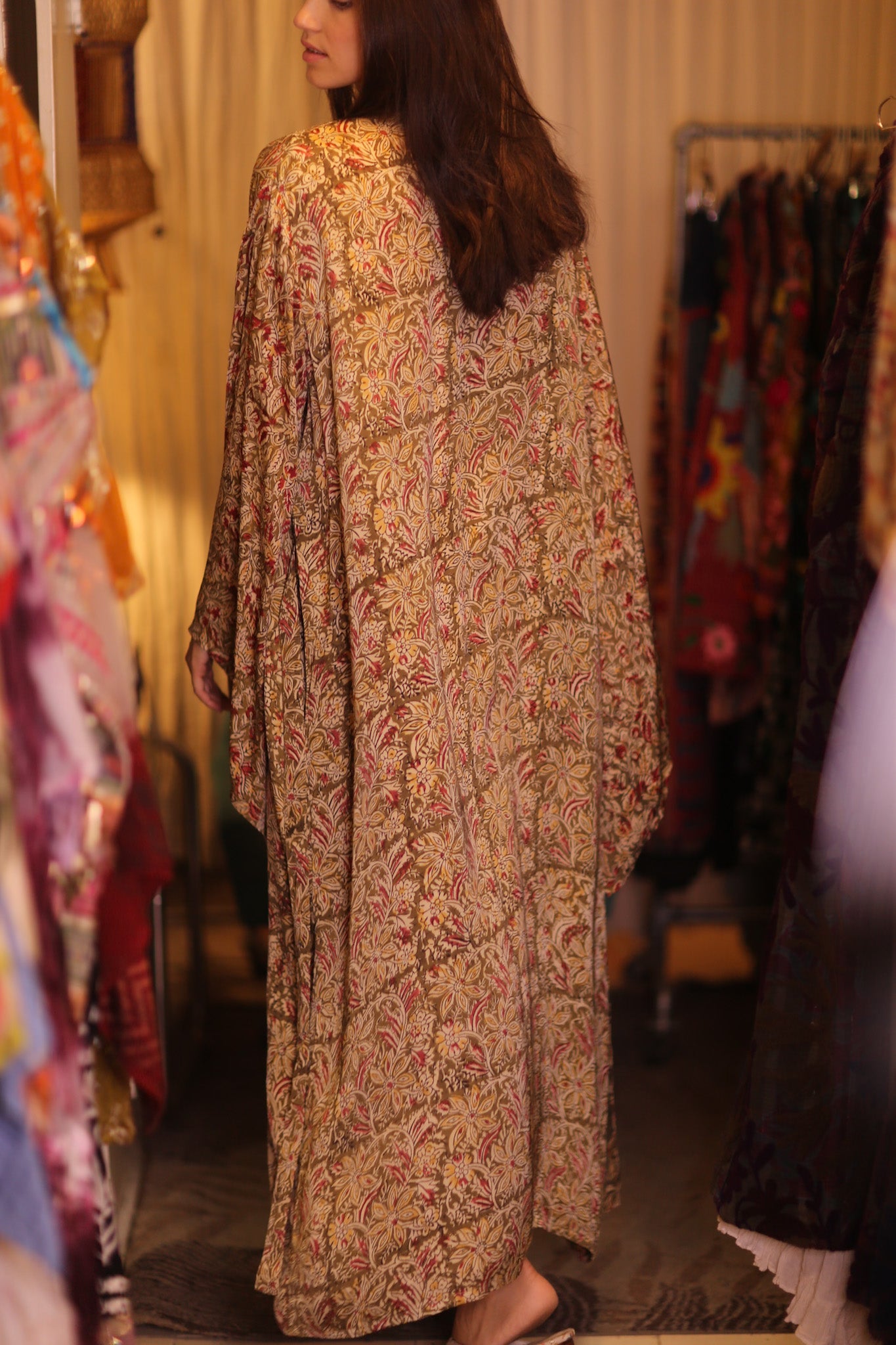 WING KIMONO PINA YELLOW CAMELLIA