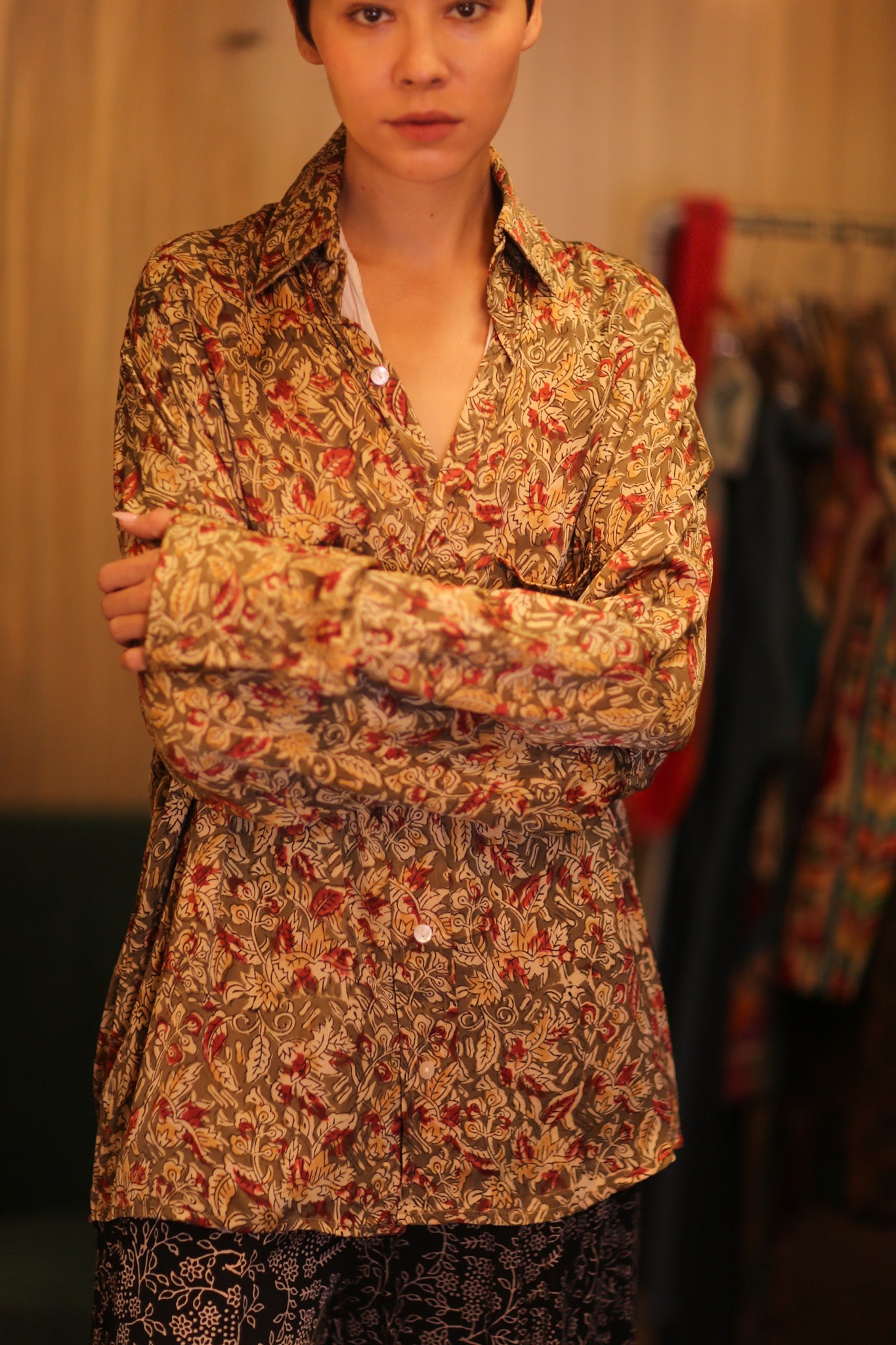 SILK BOYFRIEND SHIRT BILLIE AHAUNG