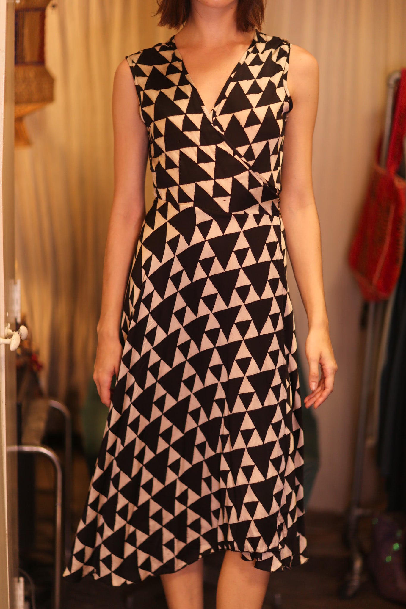 SILK WRAP DRESS GABRIELE TRI