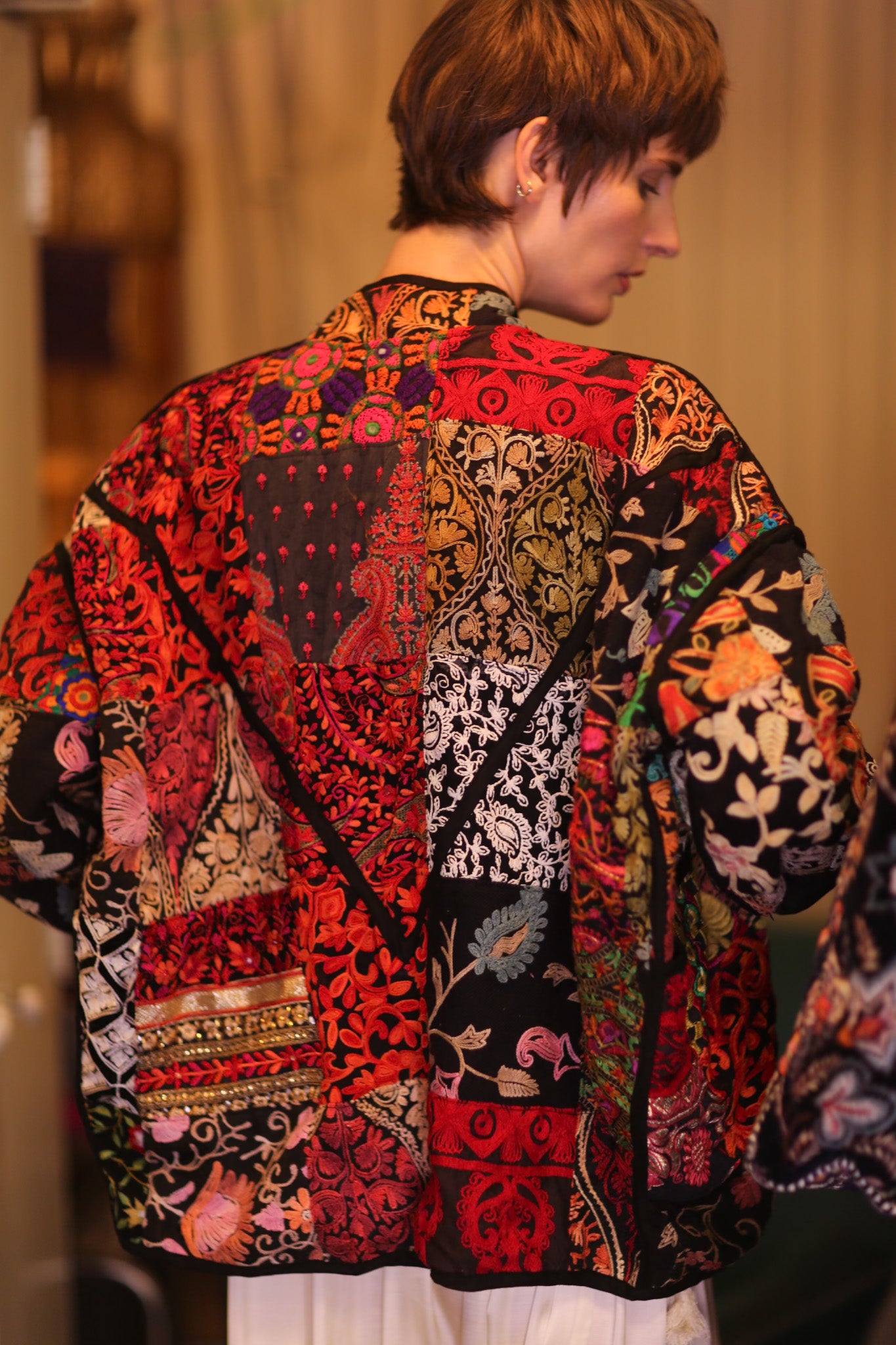 KANTHA JACKET EMBROIDERED PATCHWORK PATTERN EMPRESS