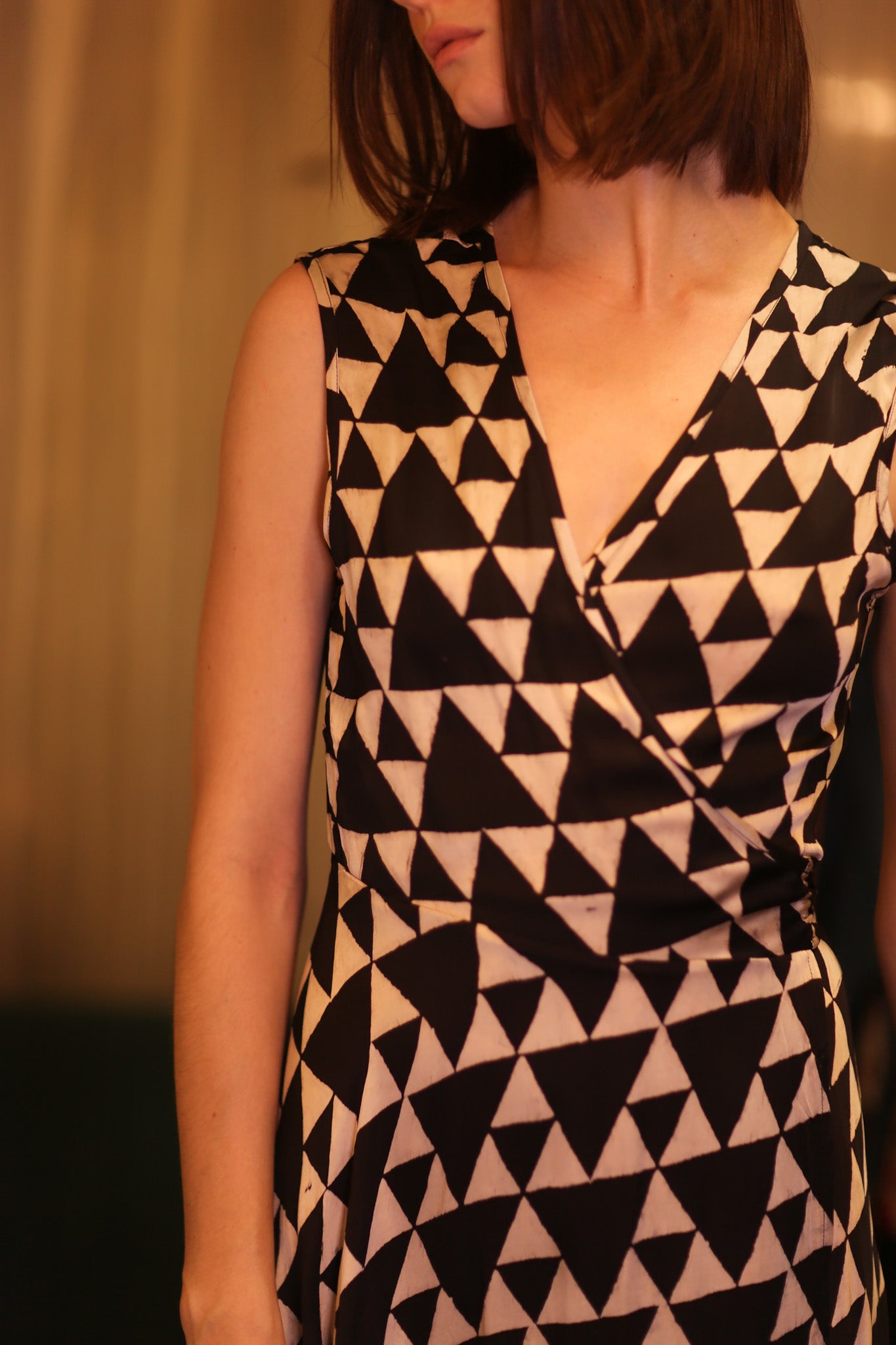 SILK WRAP DRESS GABRIELE TRI
