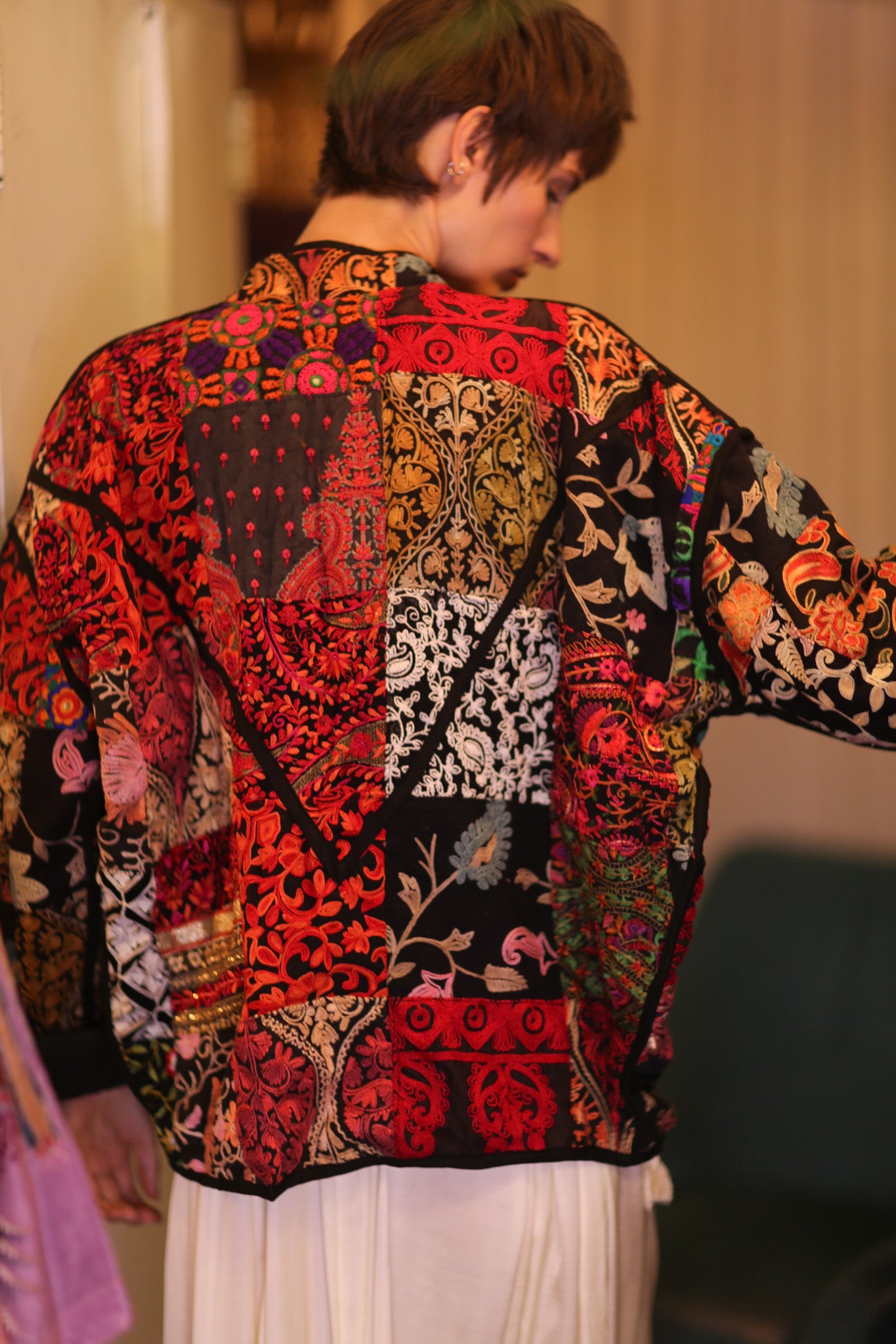 KANTHA JACKET EMBROIDERED PATCHWORK PATTERN EMPRESS