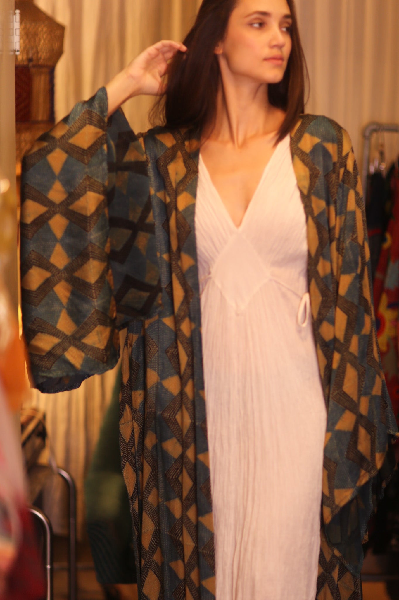 SILK WING KIMONO PINA GOLDEN QUADRANGLE