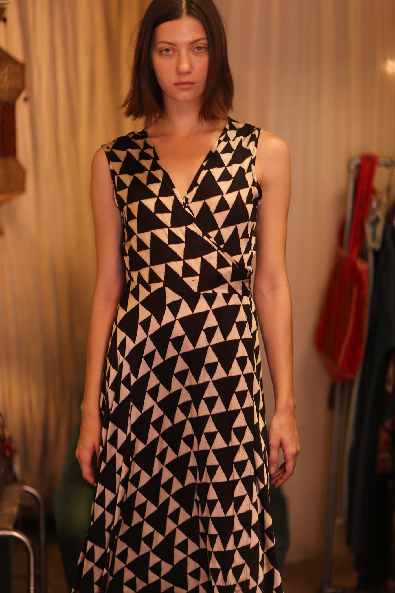 SILK WRAP DRESS GABRIELE TRI