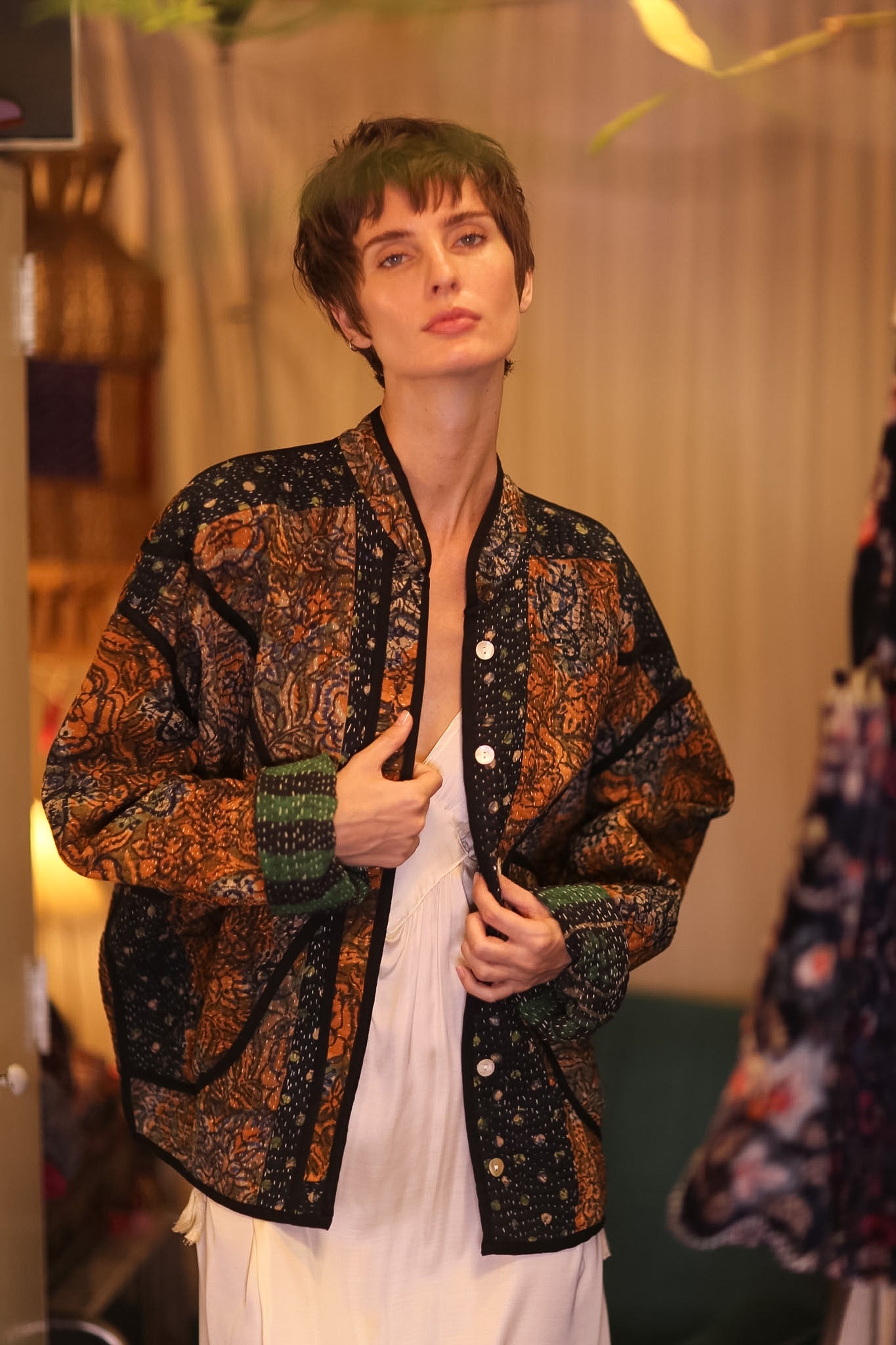 PATCHWORK KANTHA JACKET MOSAIC