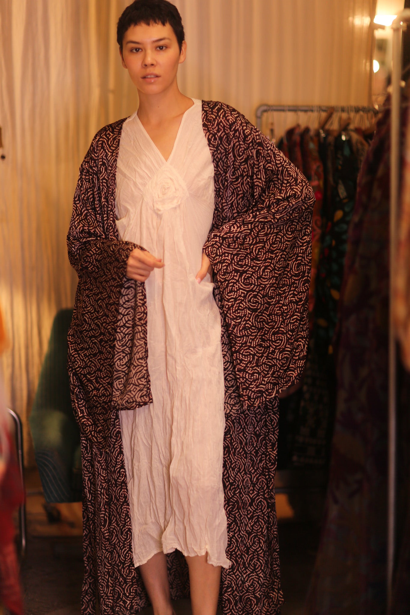 SILK WING KIMONO PINA MAZE
