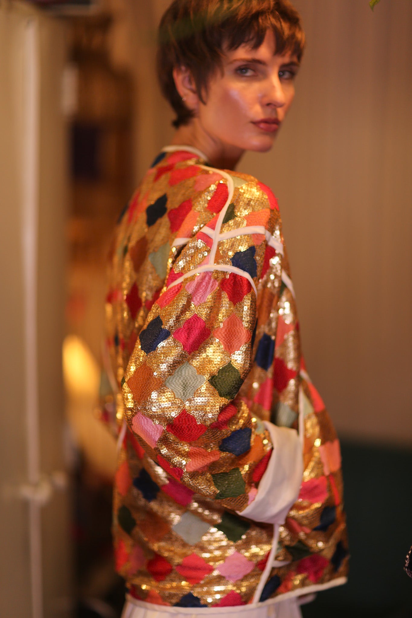 EMBROIDERED SILK JACKET ROYALE