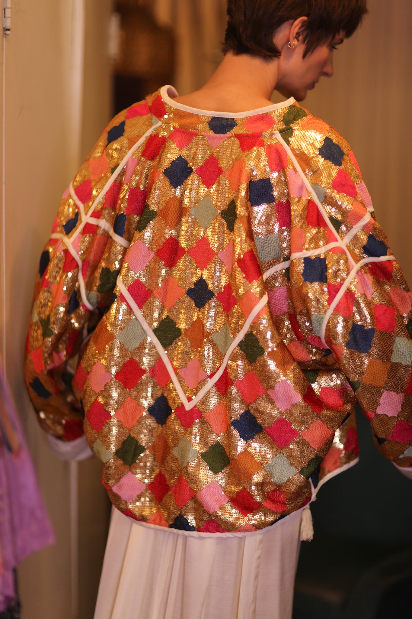 EMBROIDERED SILK JACKET ROYALE