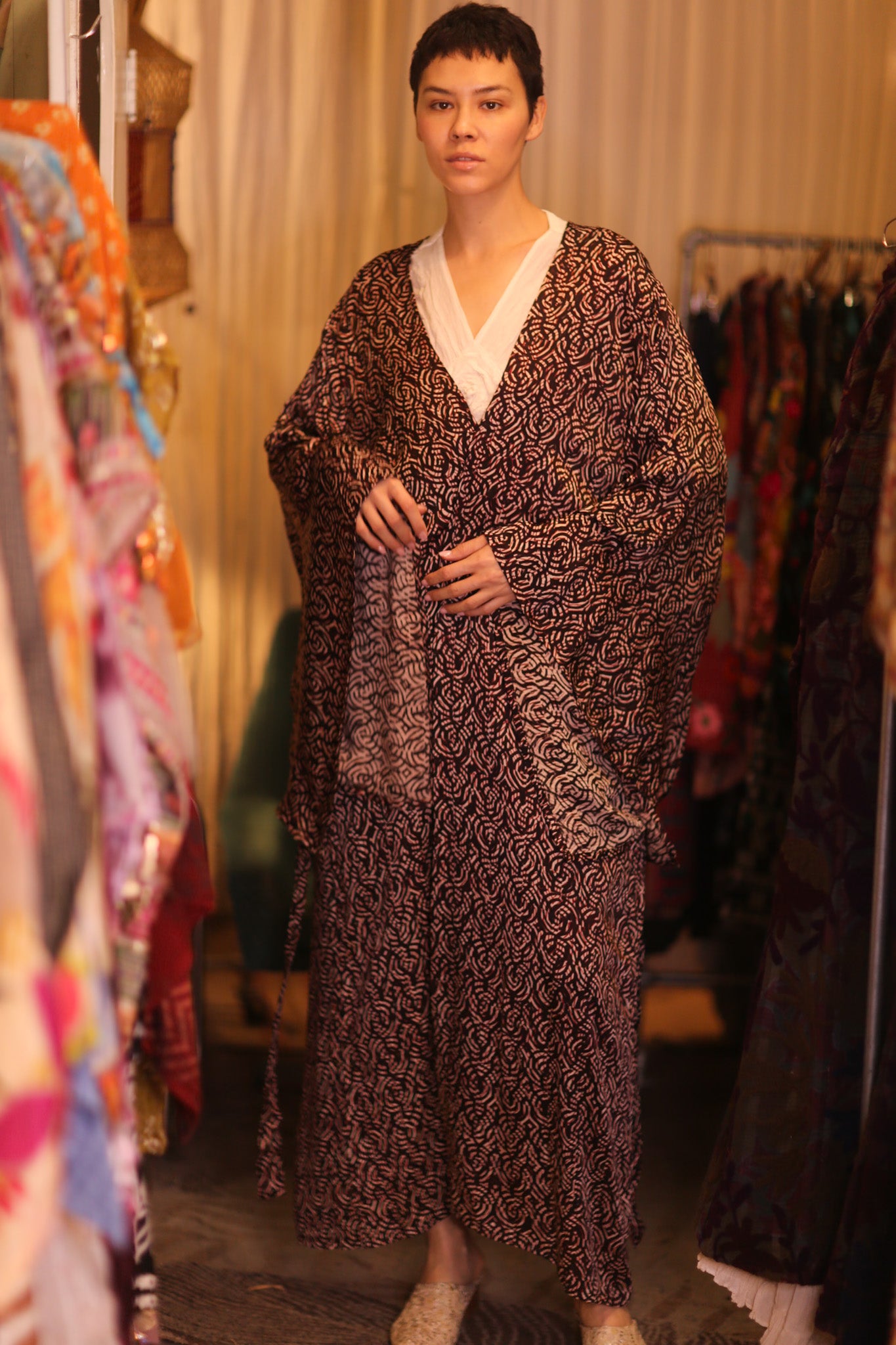 SILK WING KIMONO PINA MAZE