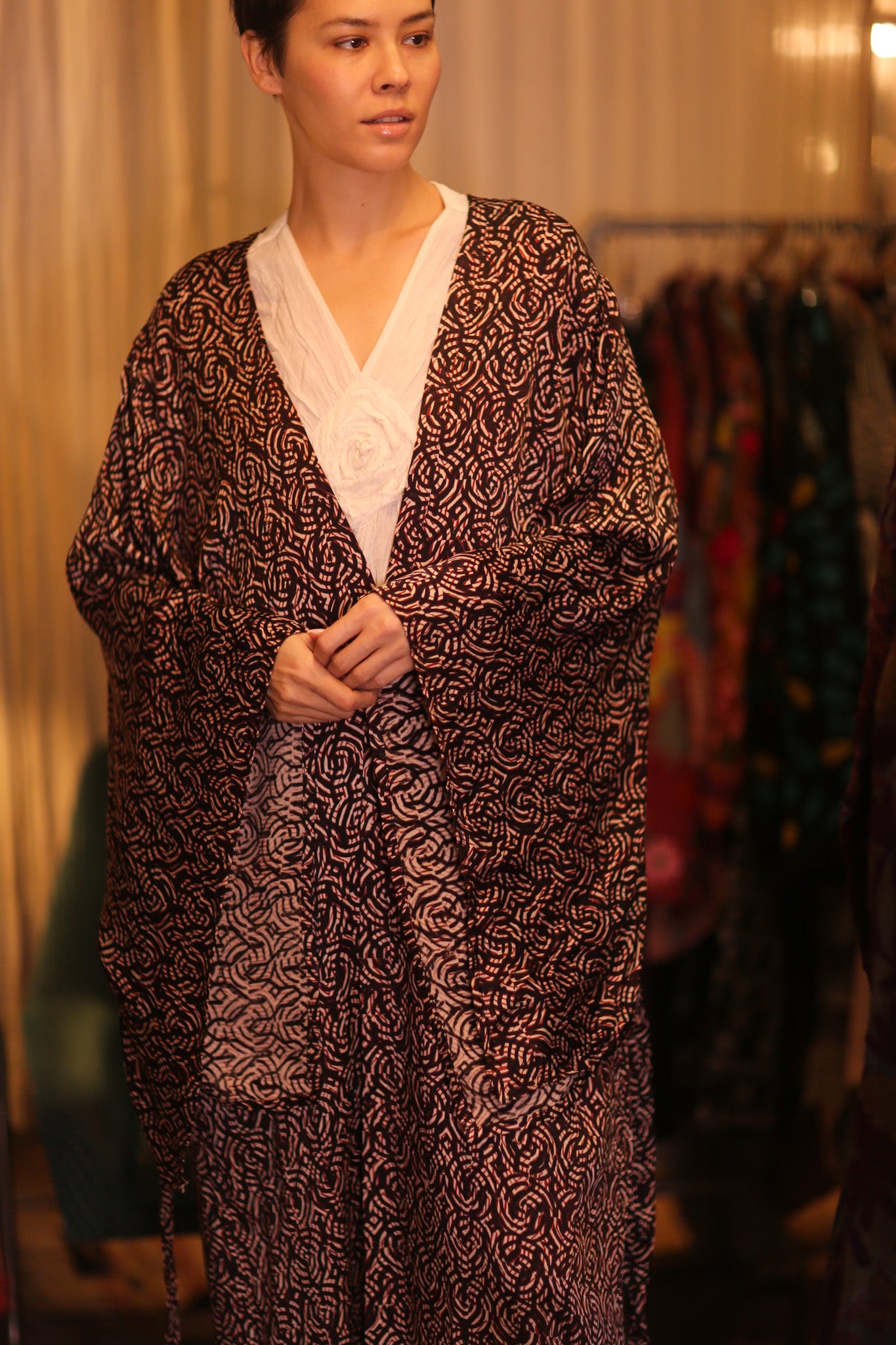 SILK WING KIMONO PINA MAZE