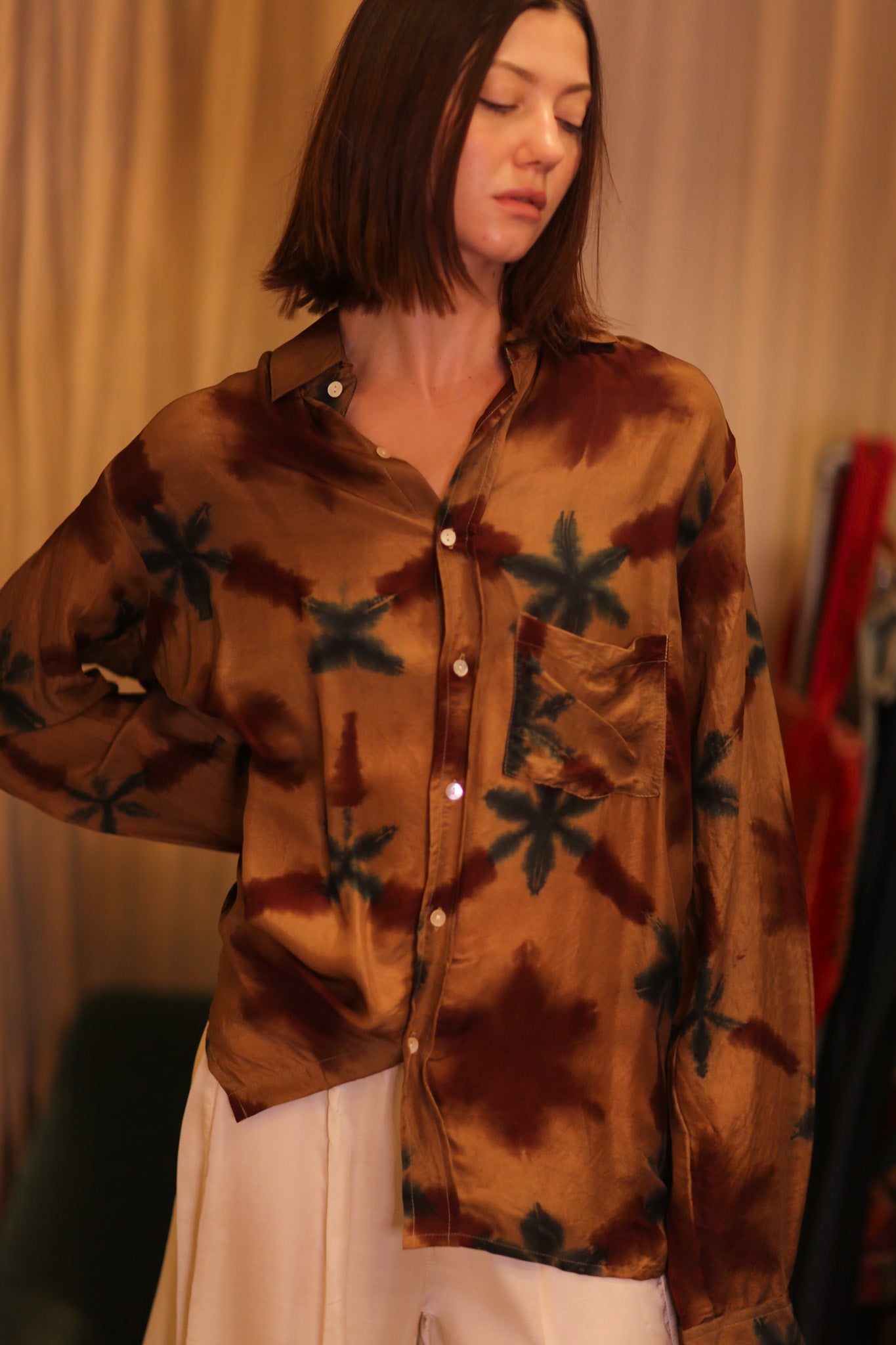 SILK BOYFRIEND SHIRT BILLIE NWEOO