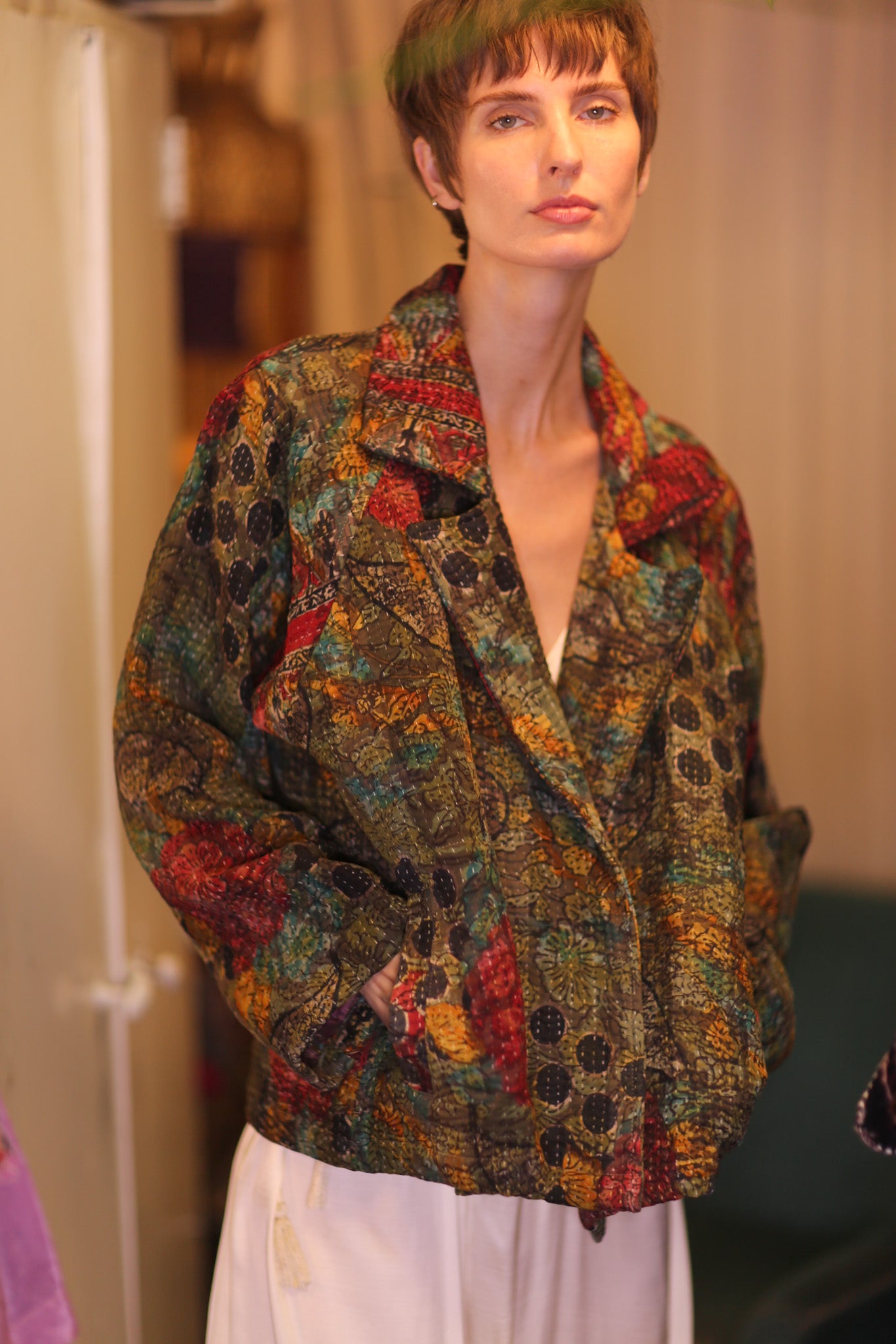 KANTHA JACKET FLORALS DAASI