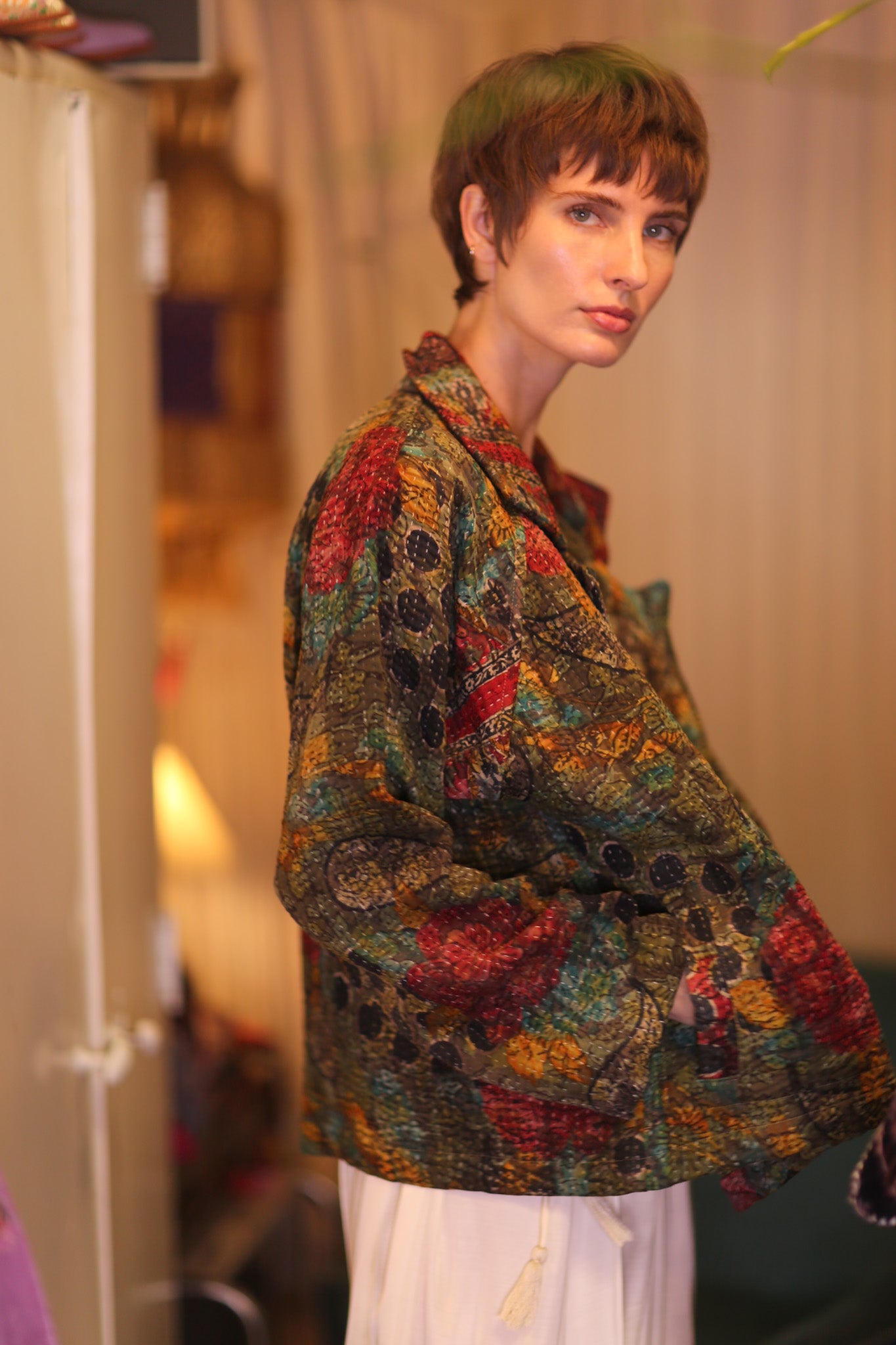 KANTHA JACKET FLORALS DAASI