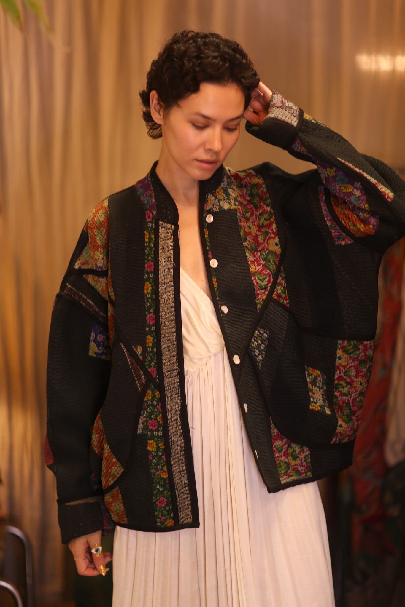 PATCHWORK PATTERN KANTHA JACKET NAYKYAR