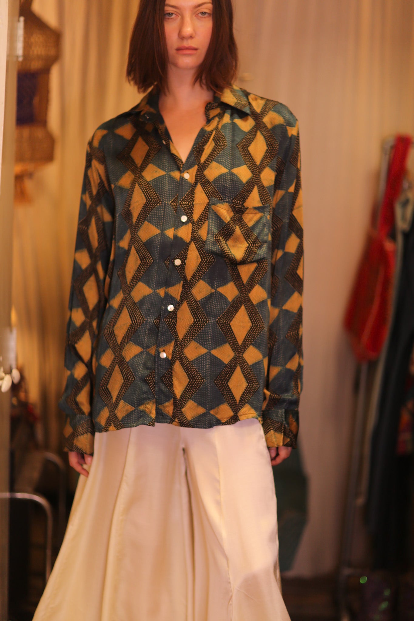 SILK BOYFRIEND SHIRT BILLIE SANWIN