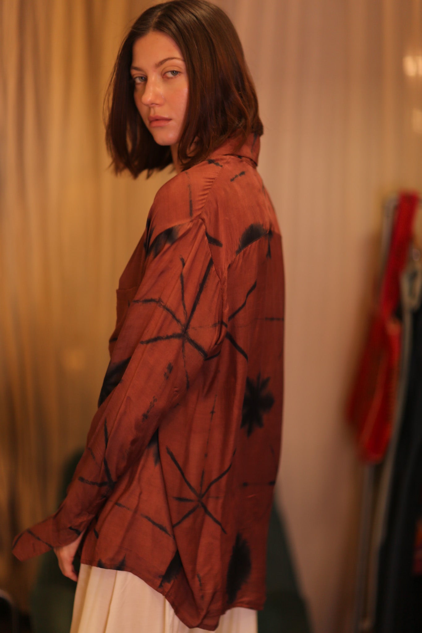 SILK BOYFRIEND SHIRT BILLIE MAYBEL