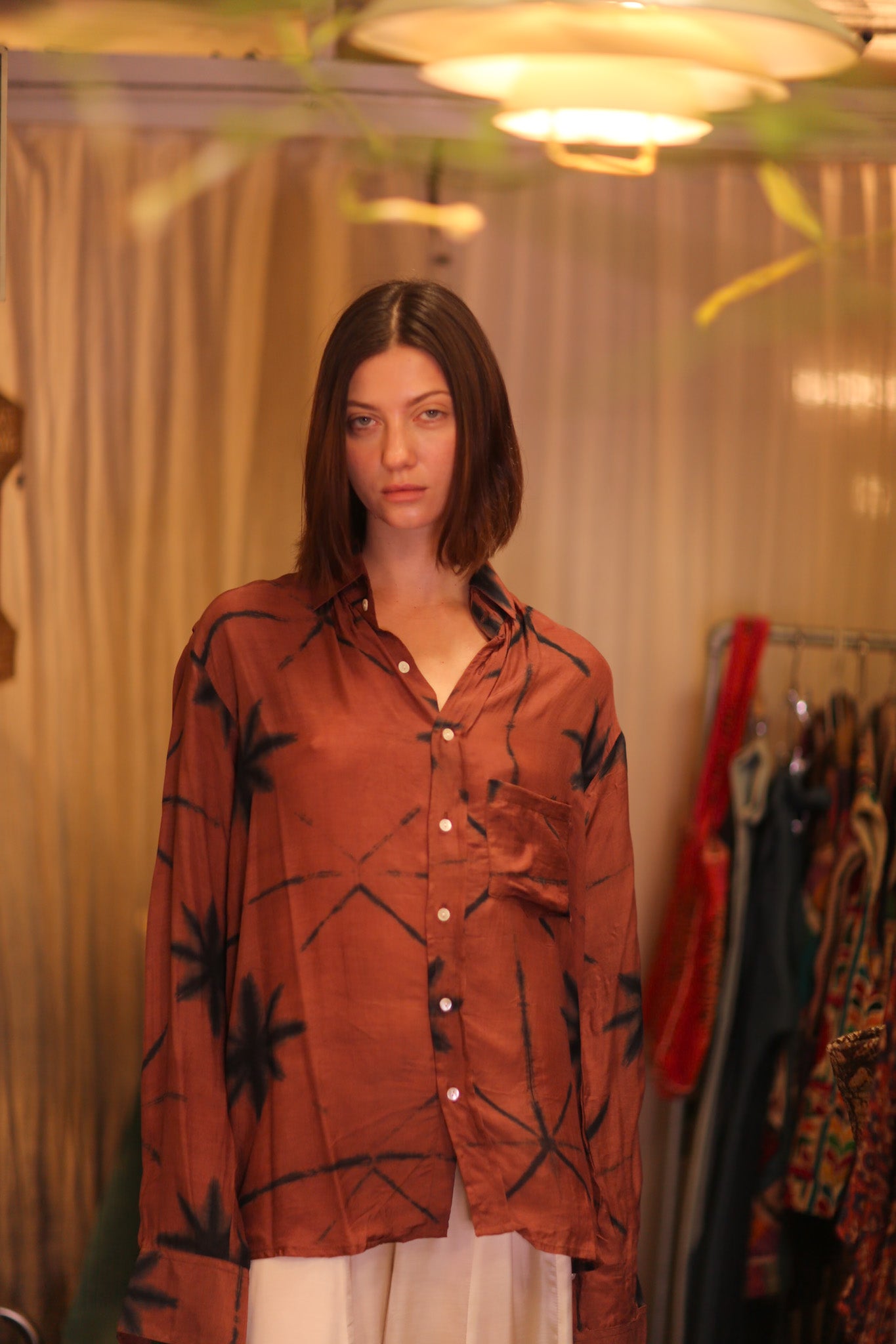 SILK BOYFRIEND SHIRT BILLIE MAYBEL