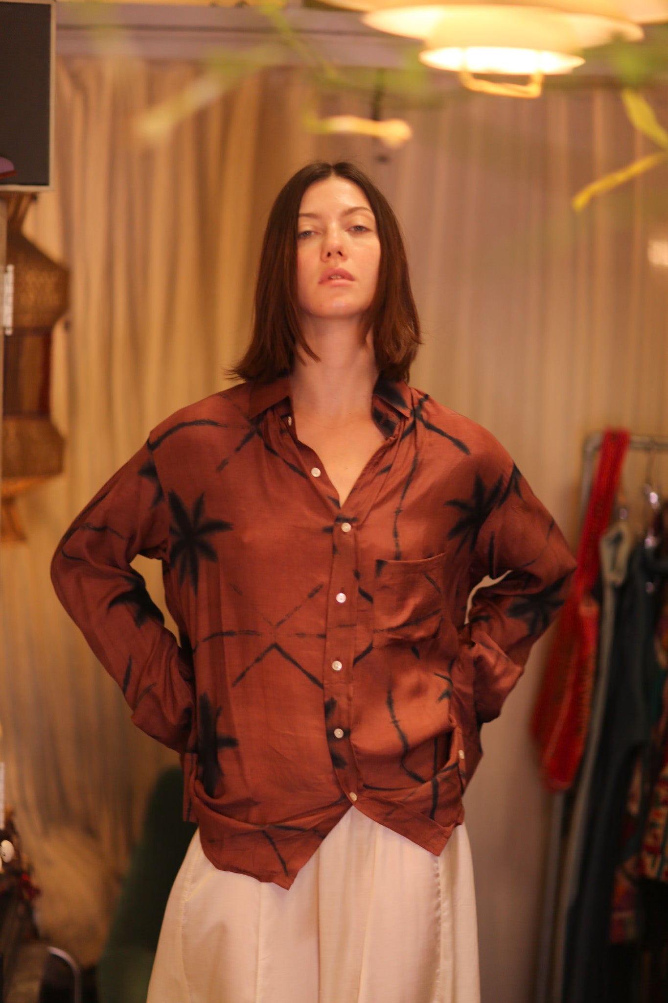 SILK BOYFRIEND SHIRT BILLIE MAYBEL