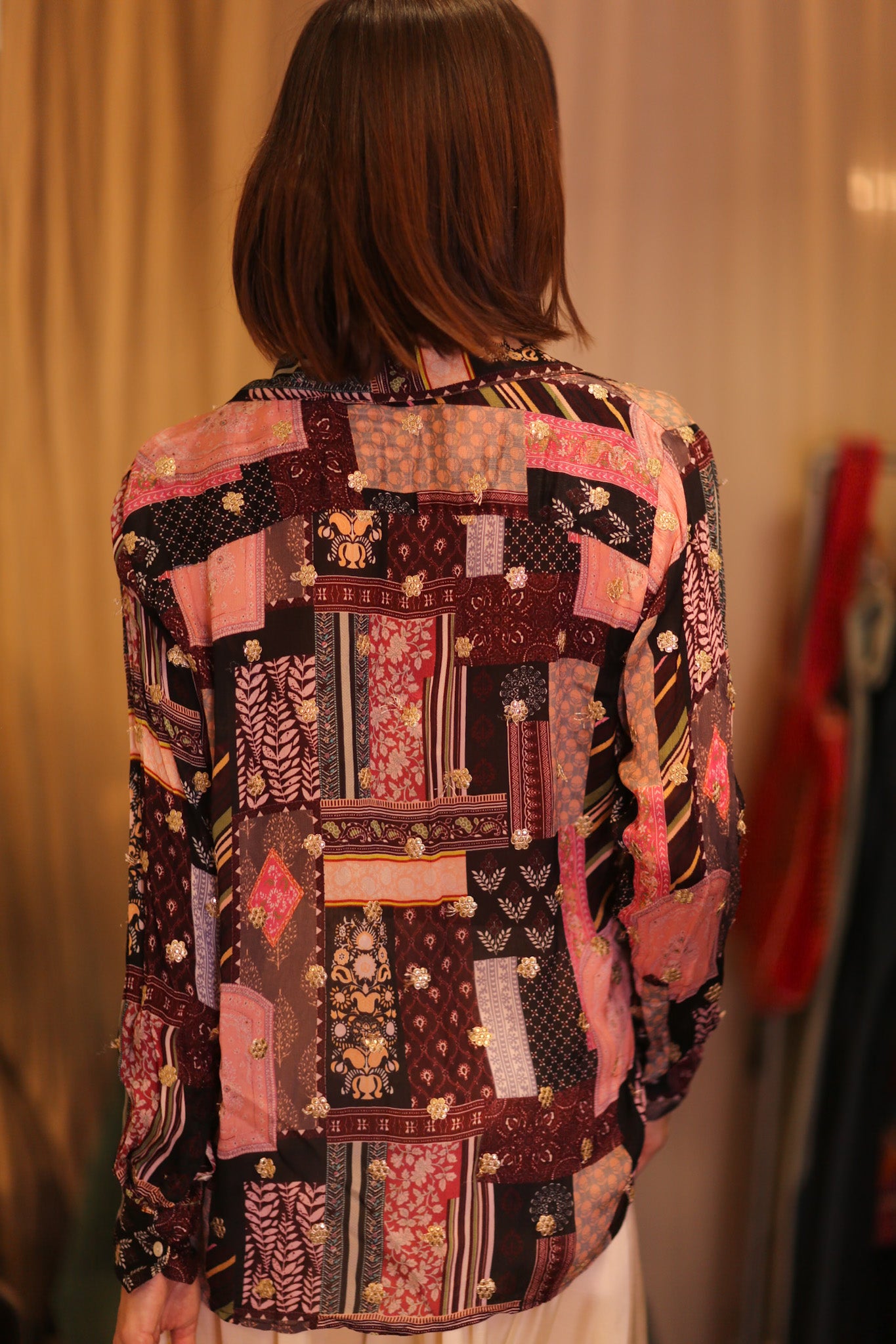 EMBROIDERED BOYFRIEND SHIRT HONEY
