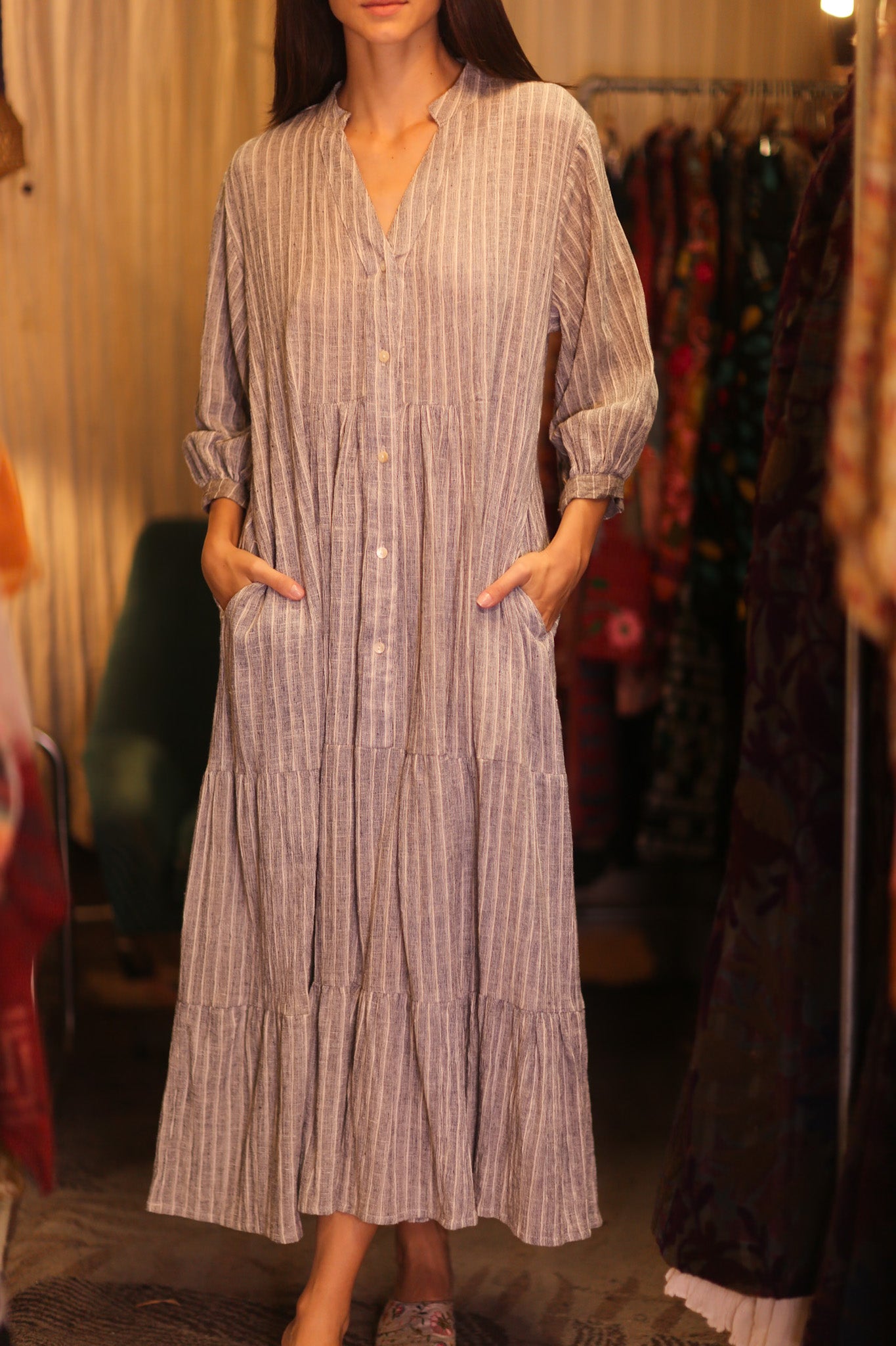 HANDWOVEN COTTON DRESS SUSIE MIA