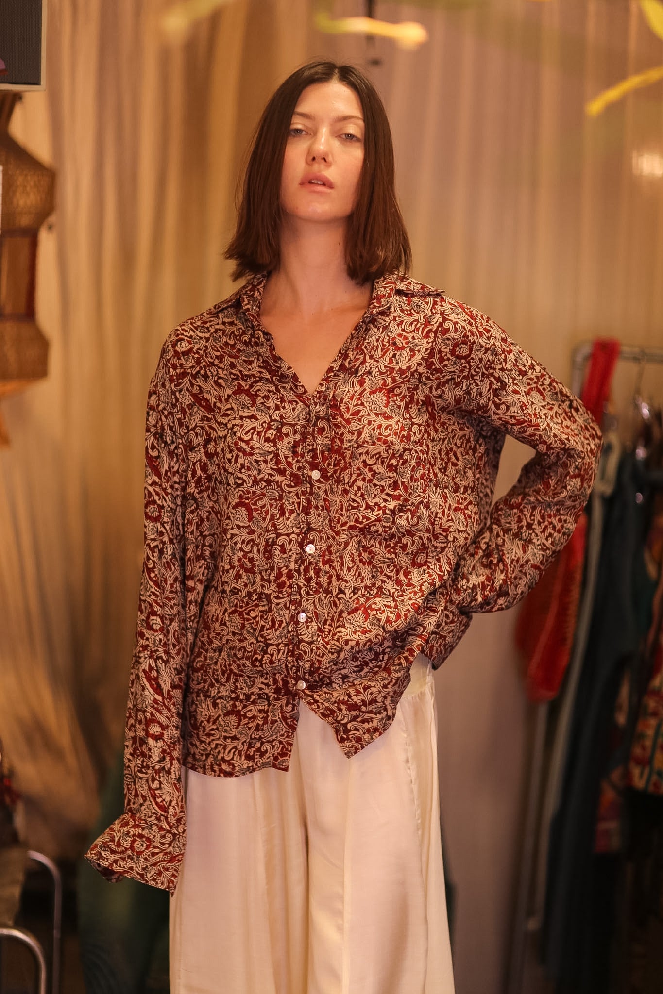 SILK BOYFRIEND SHIRT BILLIE SEINPAN