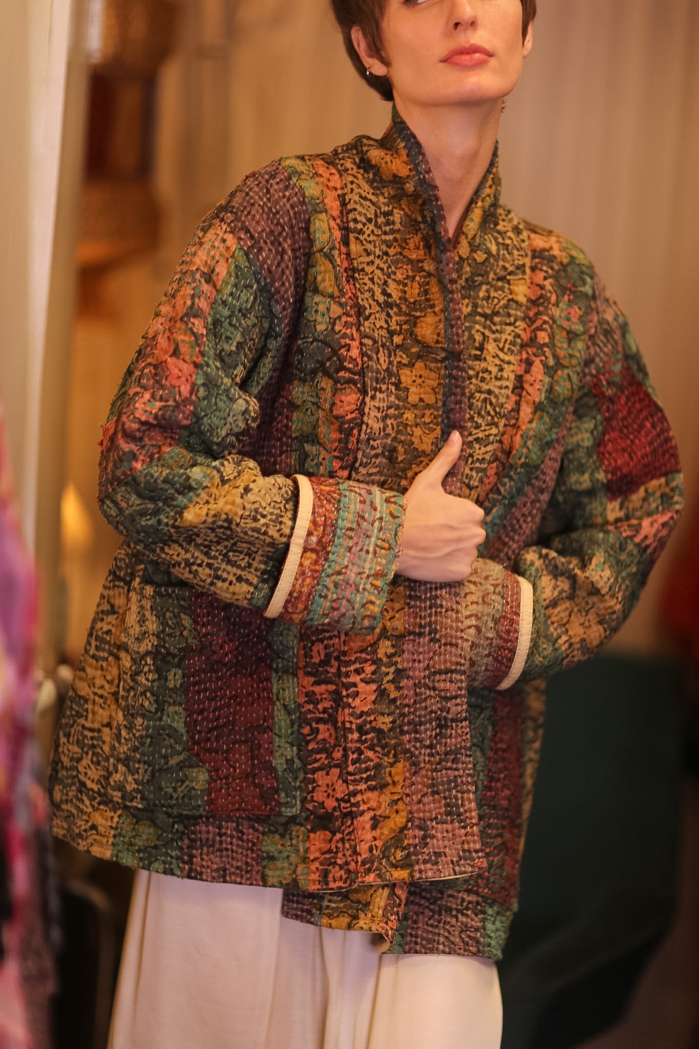 BRIGHT AND WARM KANTHA JACKET MYIAT