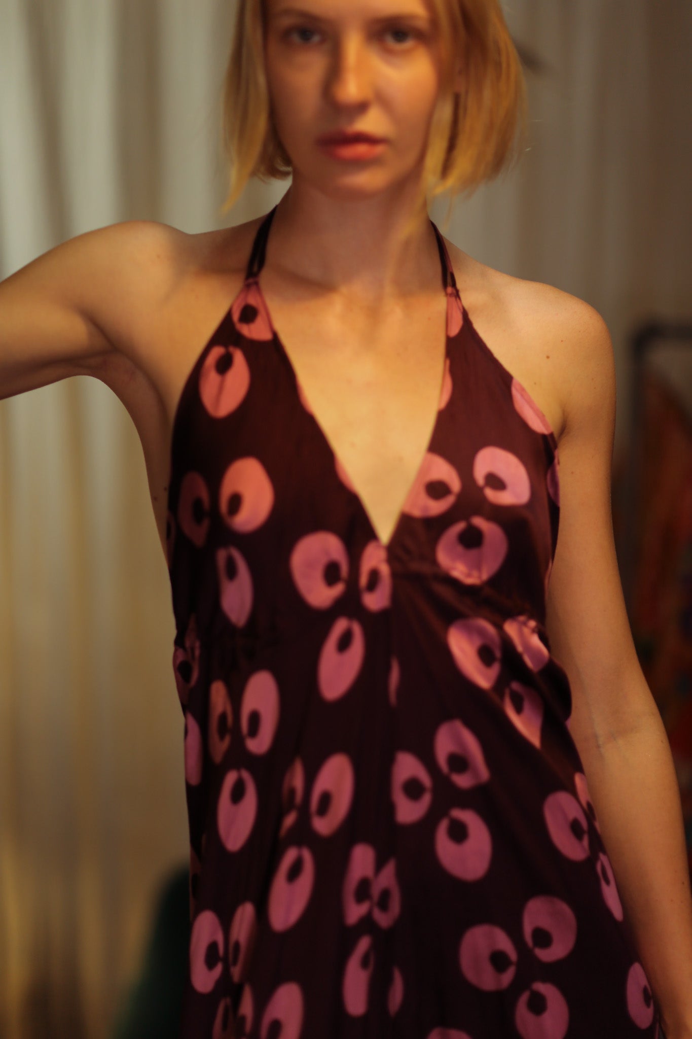 HANNAH SILK DRESS PURPLE MONKEY